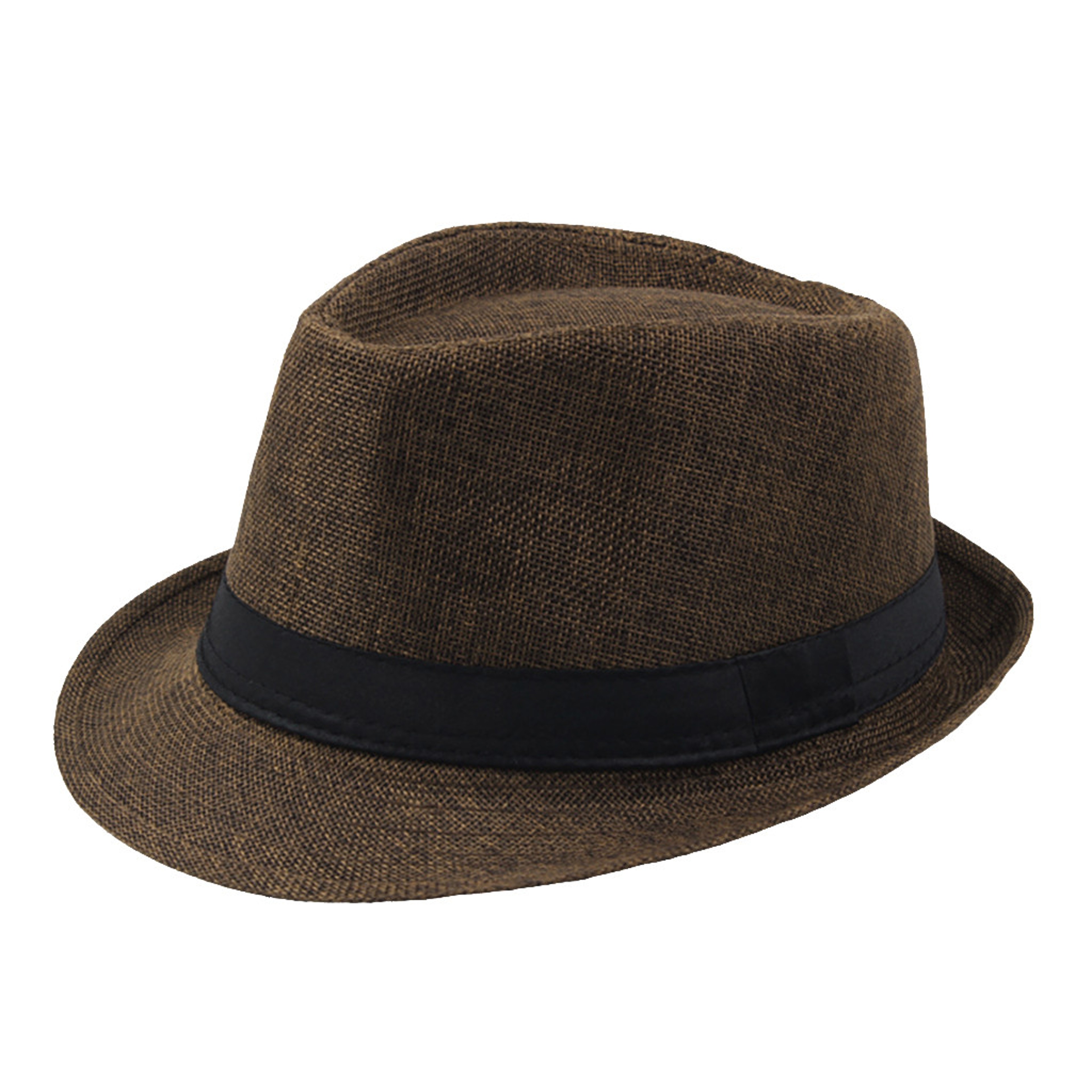 Classic Straw Panama Hat with Black Ribbon for Beach and Summer – view 5