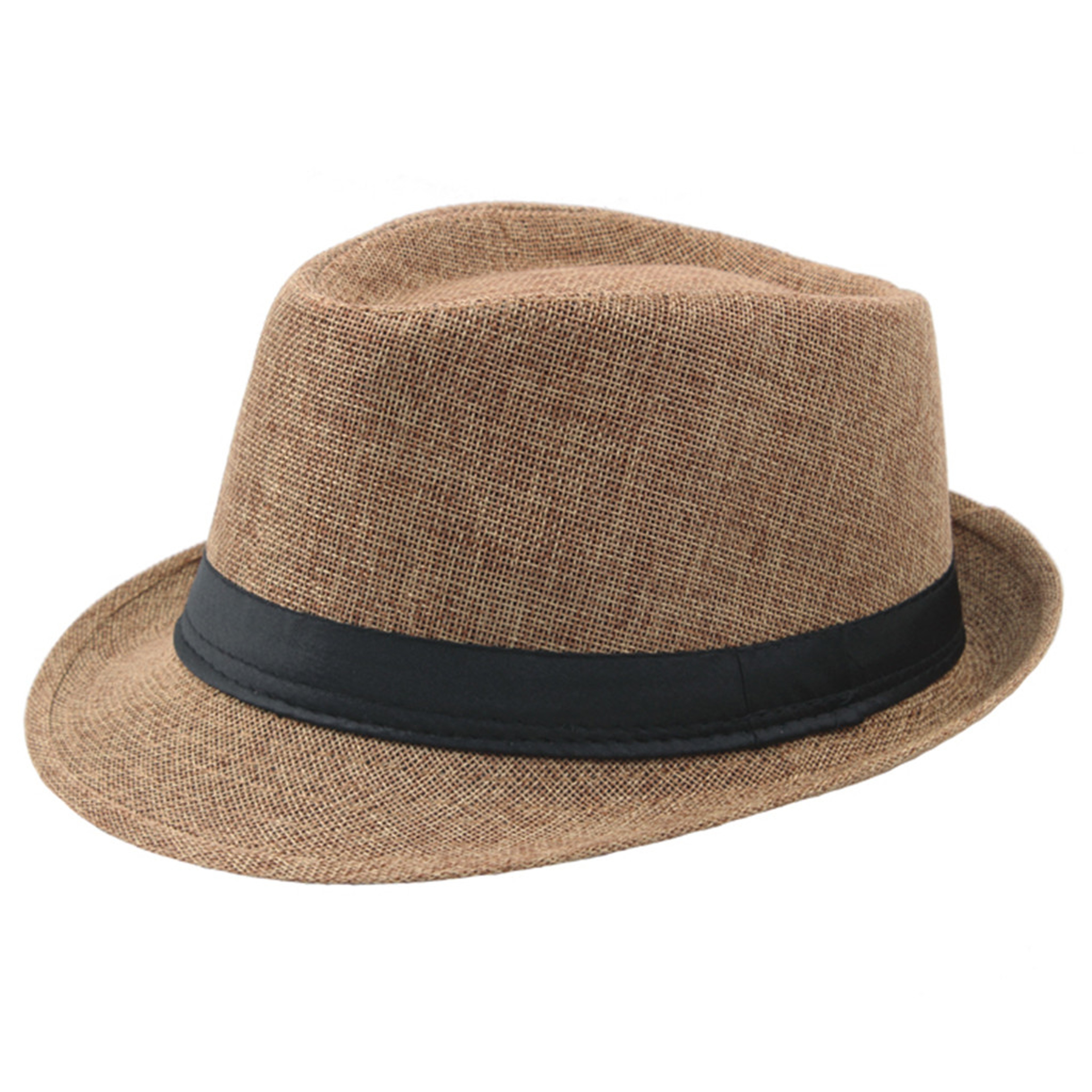 Classic Straw Panama Hat with Black Ribbon for Beach and Summer – view 12