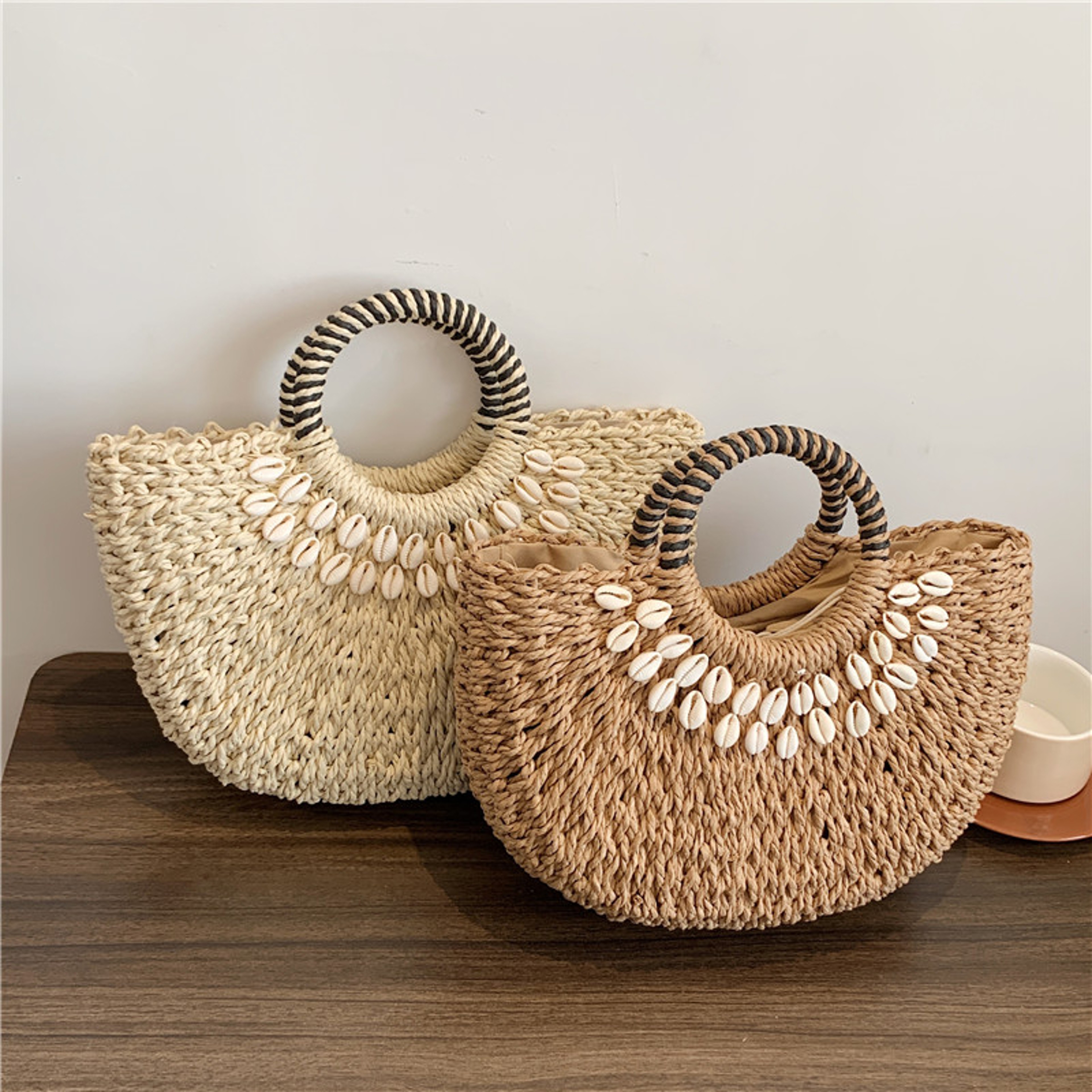 Woven Straw Handbag for Women Chic Designer Summer Tote – view 5