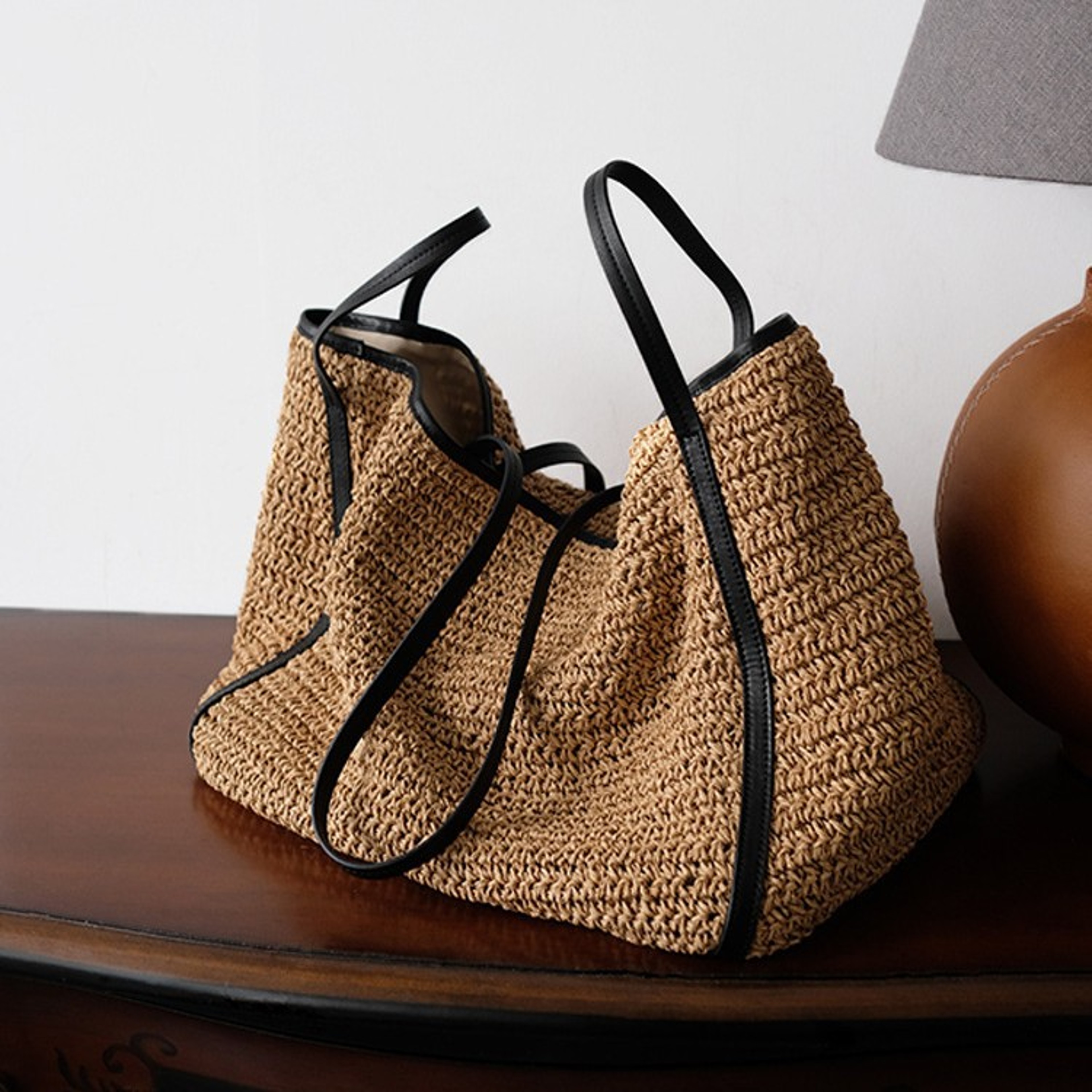 Korean Style Large Vintage Woolen Tote Bag and Single Shoulder Handbag – view 1