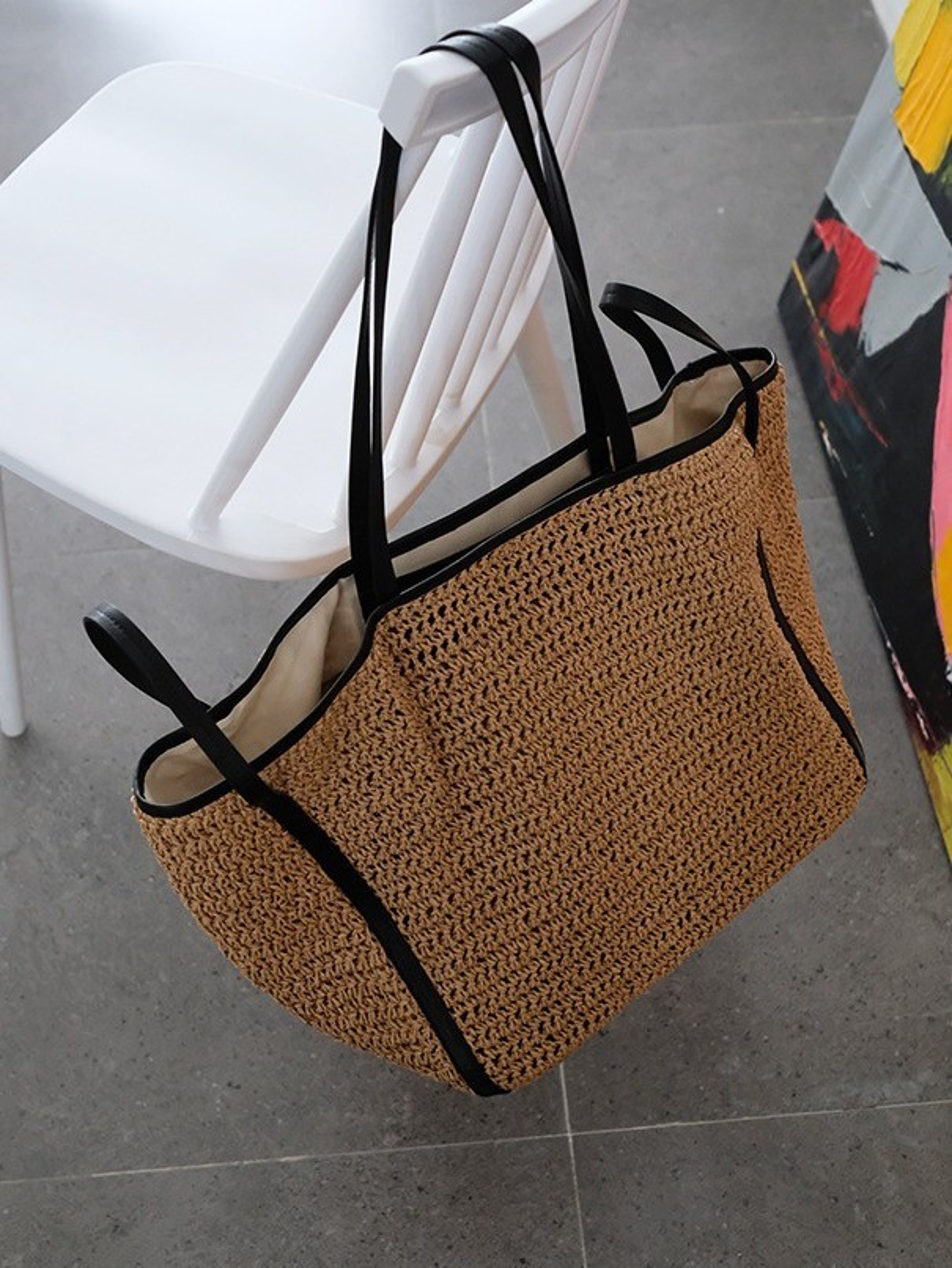 Korean Style Large Vintage Woolen Tote Bag and Single Shoulder Handbag – view 2