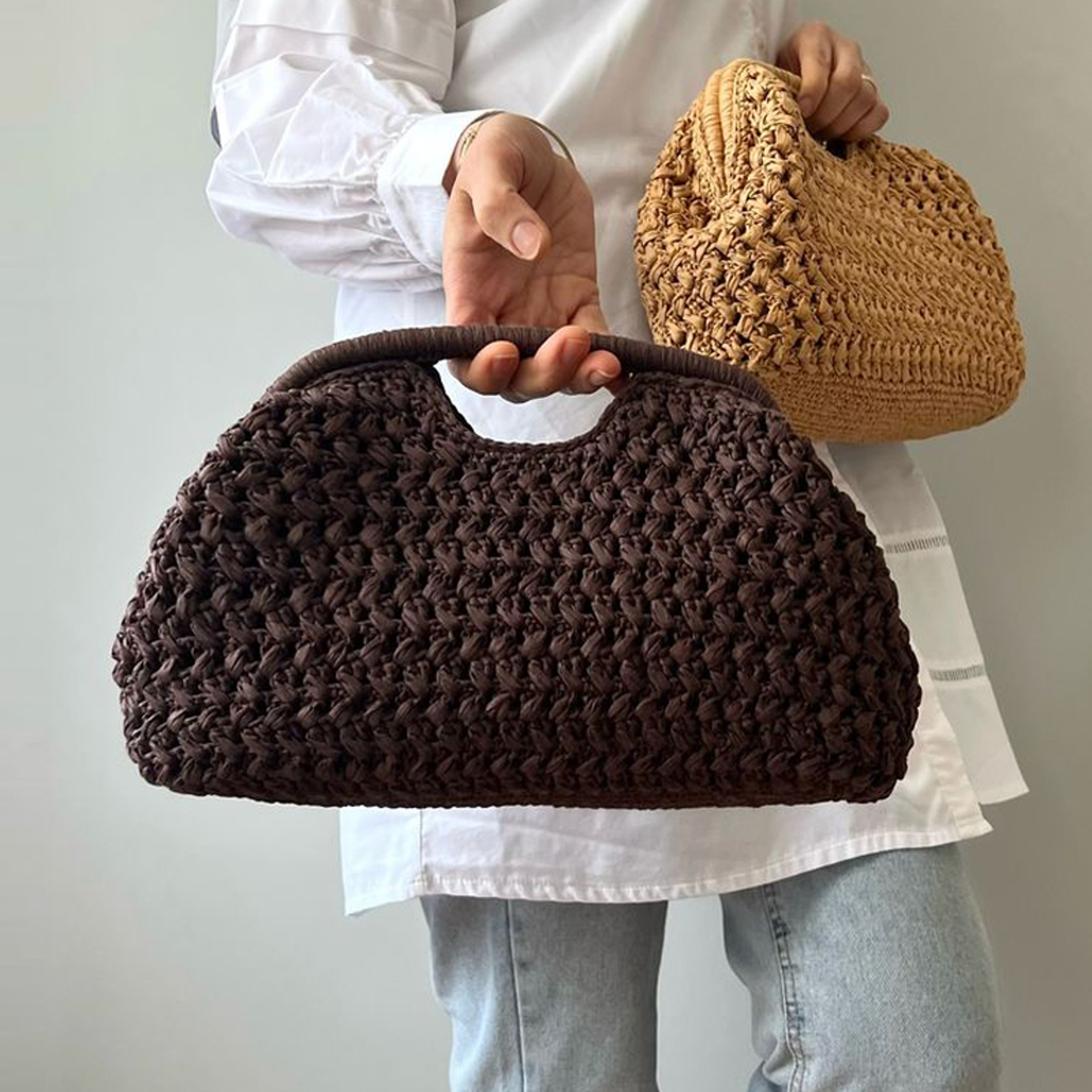 Handmade Straw Clutch Bag For Women 0