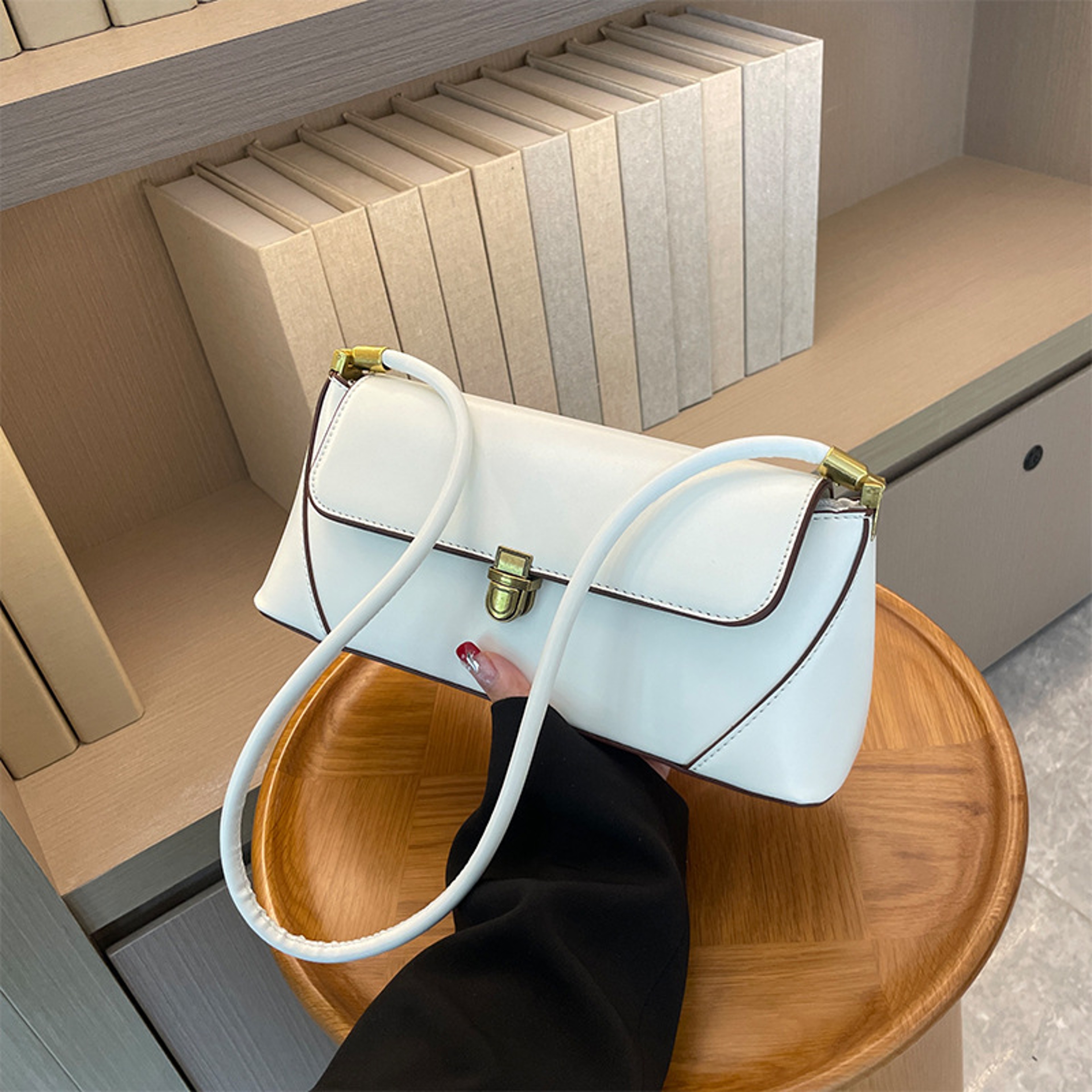 Chic French Style PU Leather Shoulder Bag – view 9