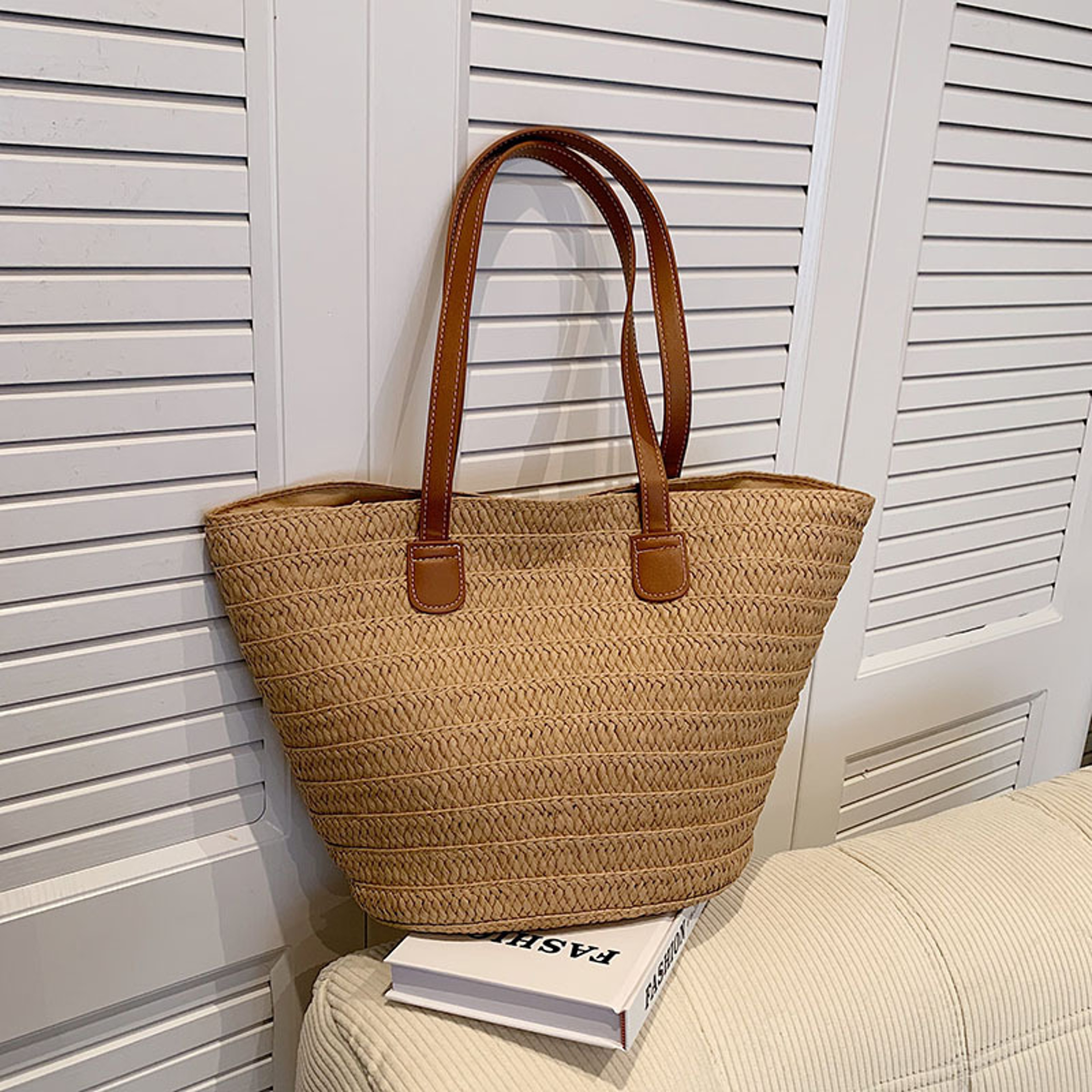 Bali Woven Straw Beach Tote and Large Capacity Summer Shoulder Bag – view 7
