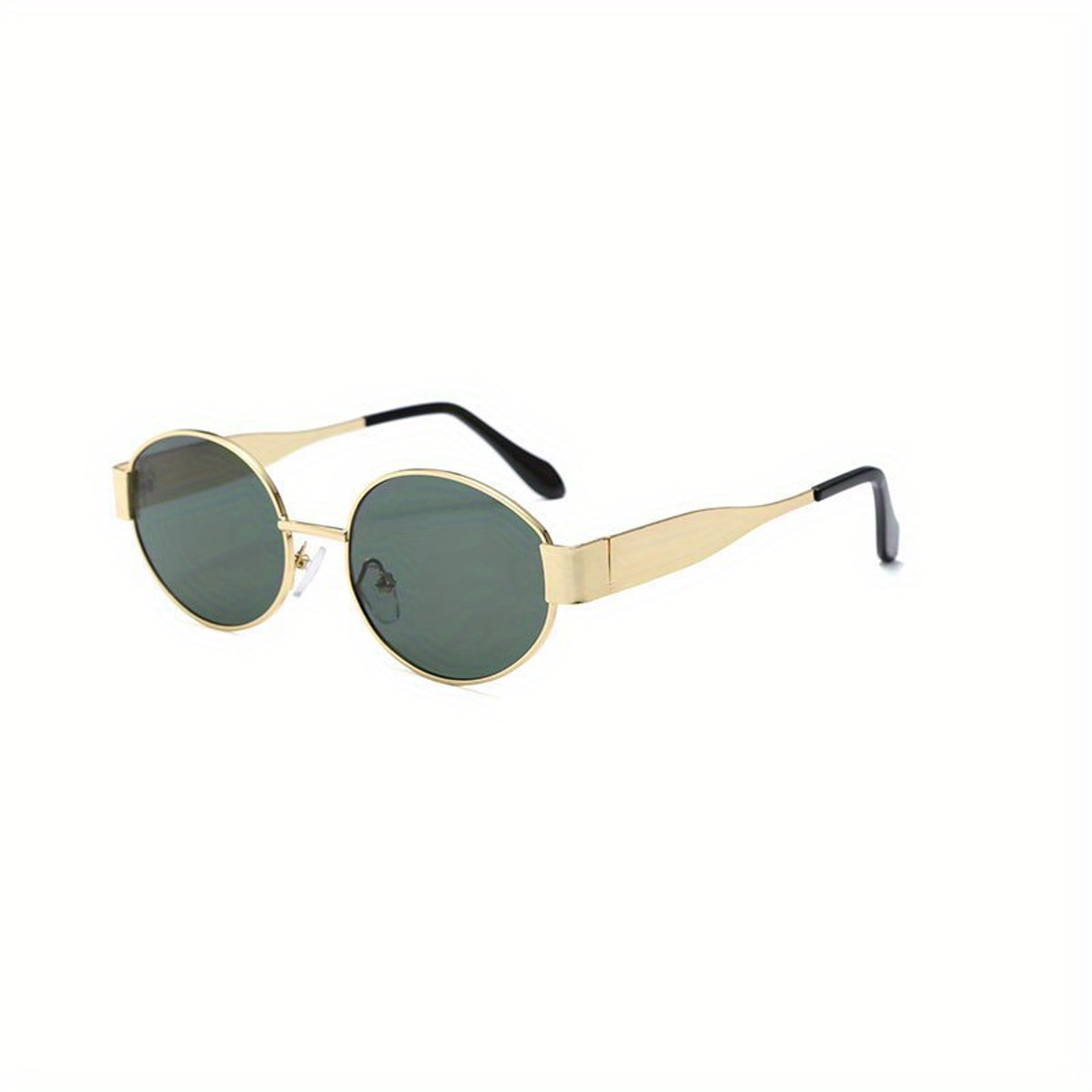 Trendy Oval Sunglasses for Men and Women Classic Metal Frame Shades – view 8