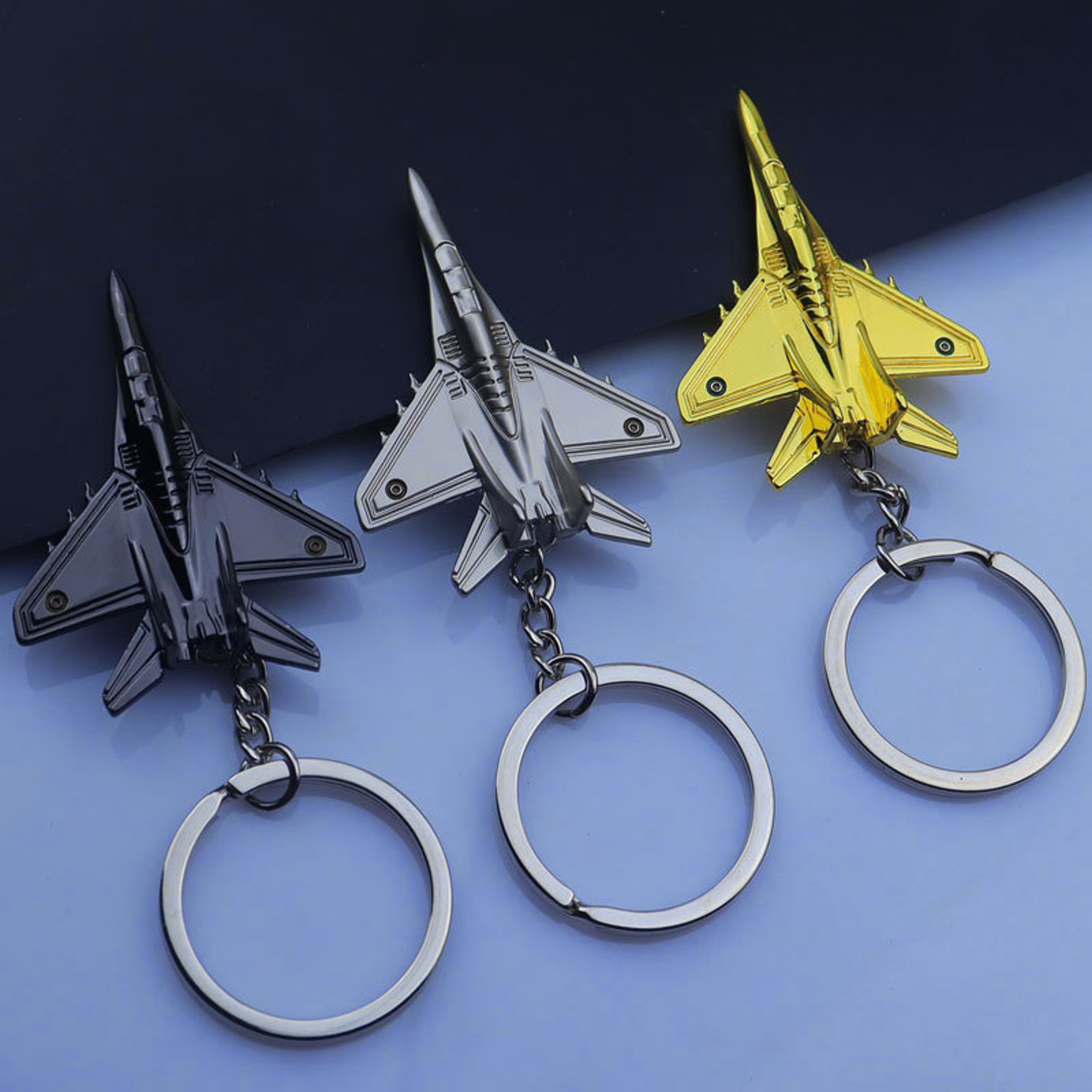 Metal Fighter Jet Keychain For Men Pilot Keyring And Aviation Souvenir Boyfriend Gift 1