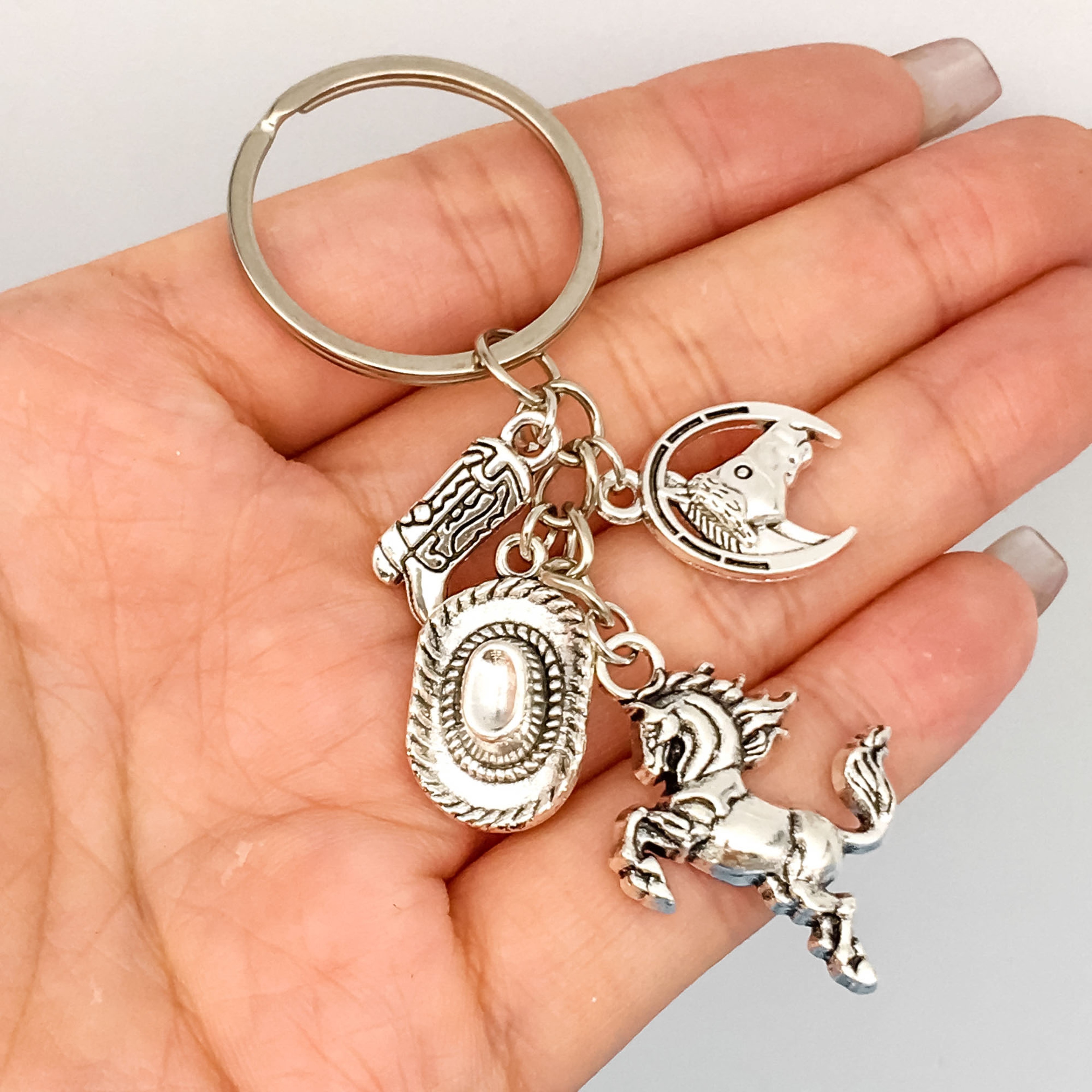 Western Cowboy Hat and Horse Keychain – view 5