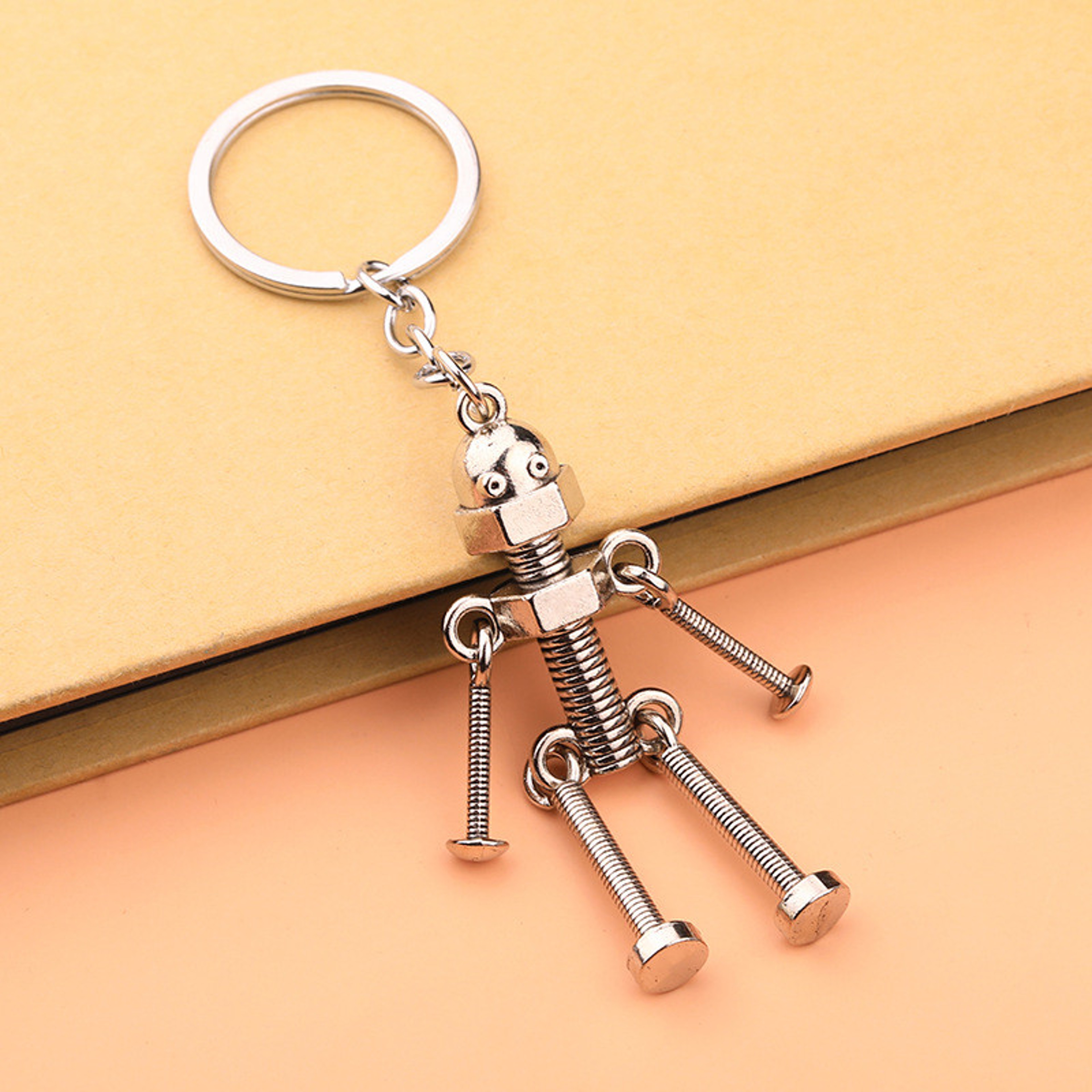 Vintage Robot Keychain for Car and Keys – view 1