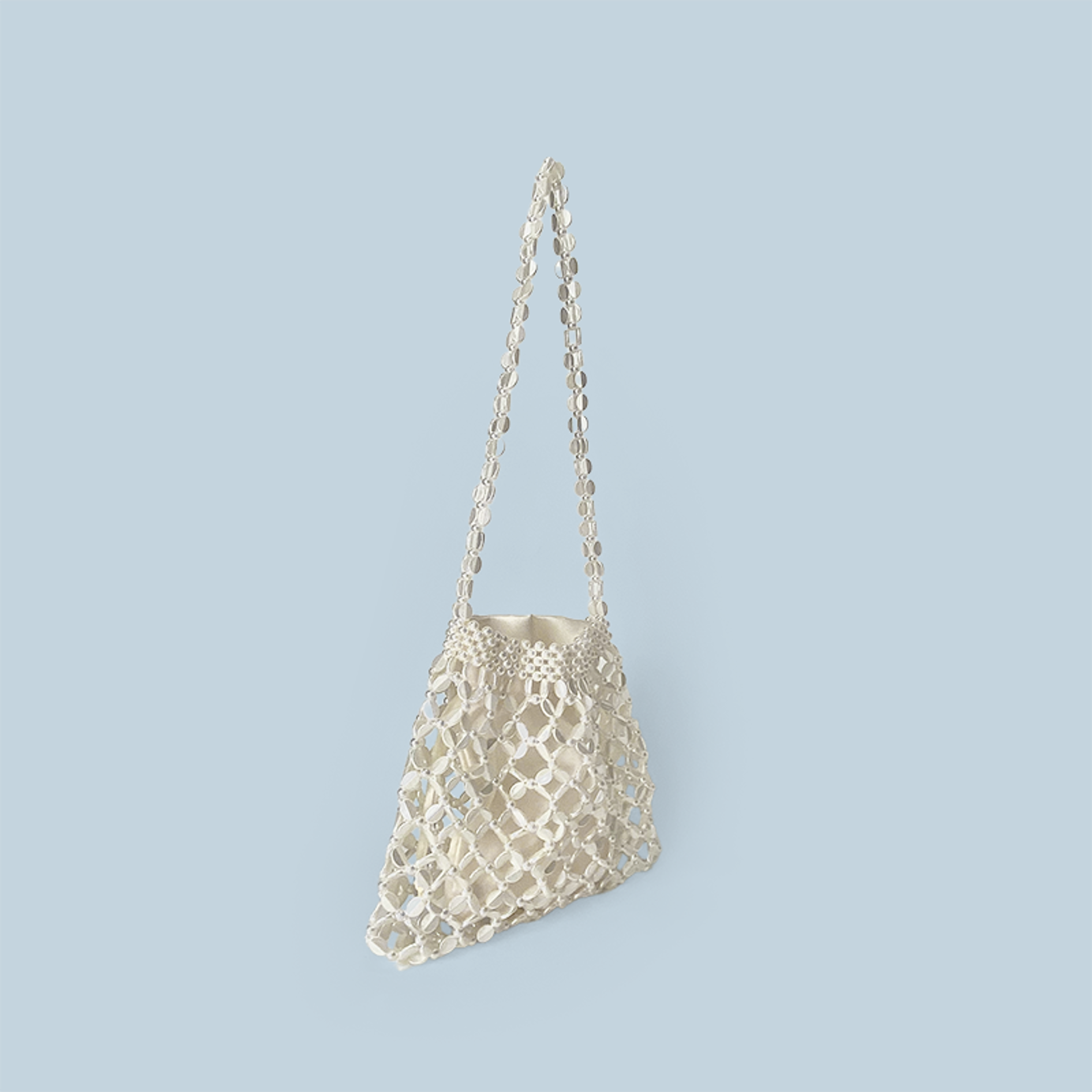 Lumina Silver Beaded Summer Shoulder Bag – view 4
