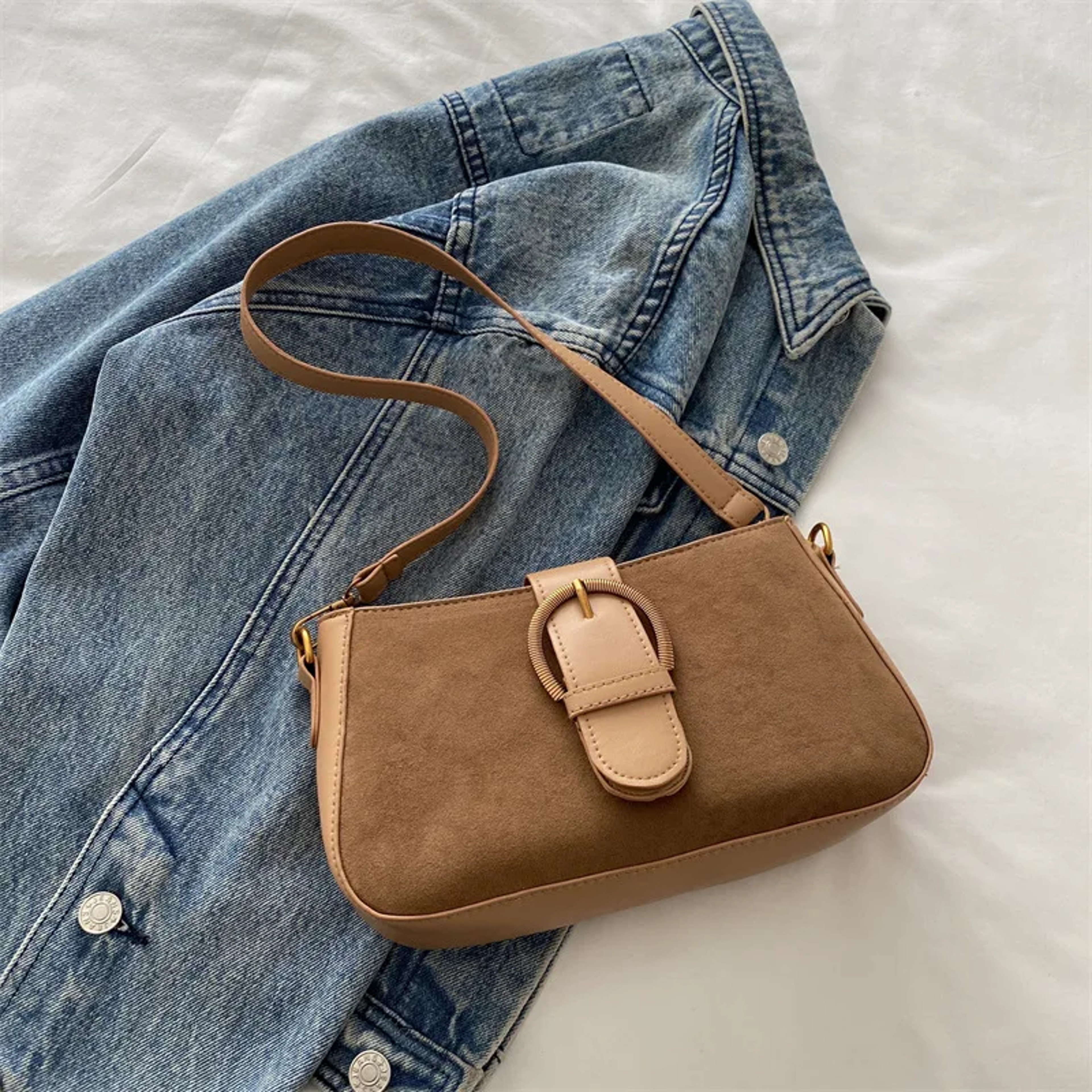 Aria Luxe Suede Shoulder Bag – view 10