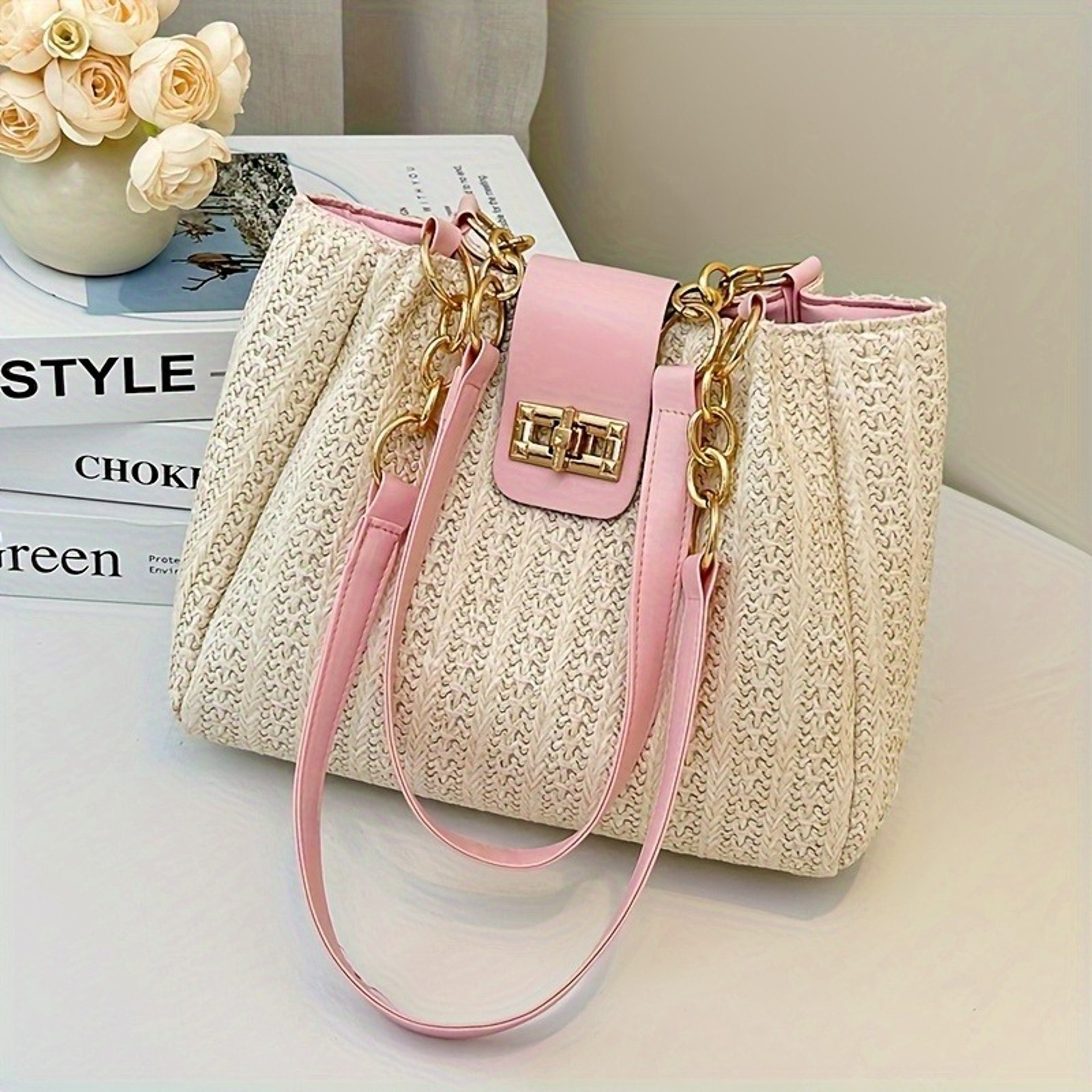Korean Woven Leather Shoulder Bag – view 2