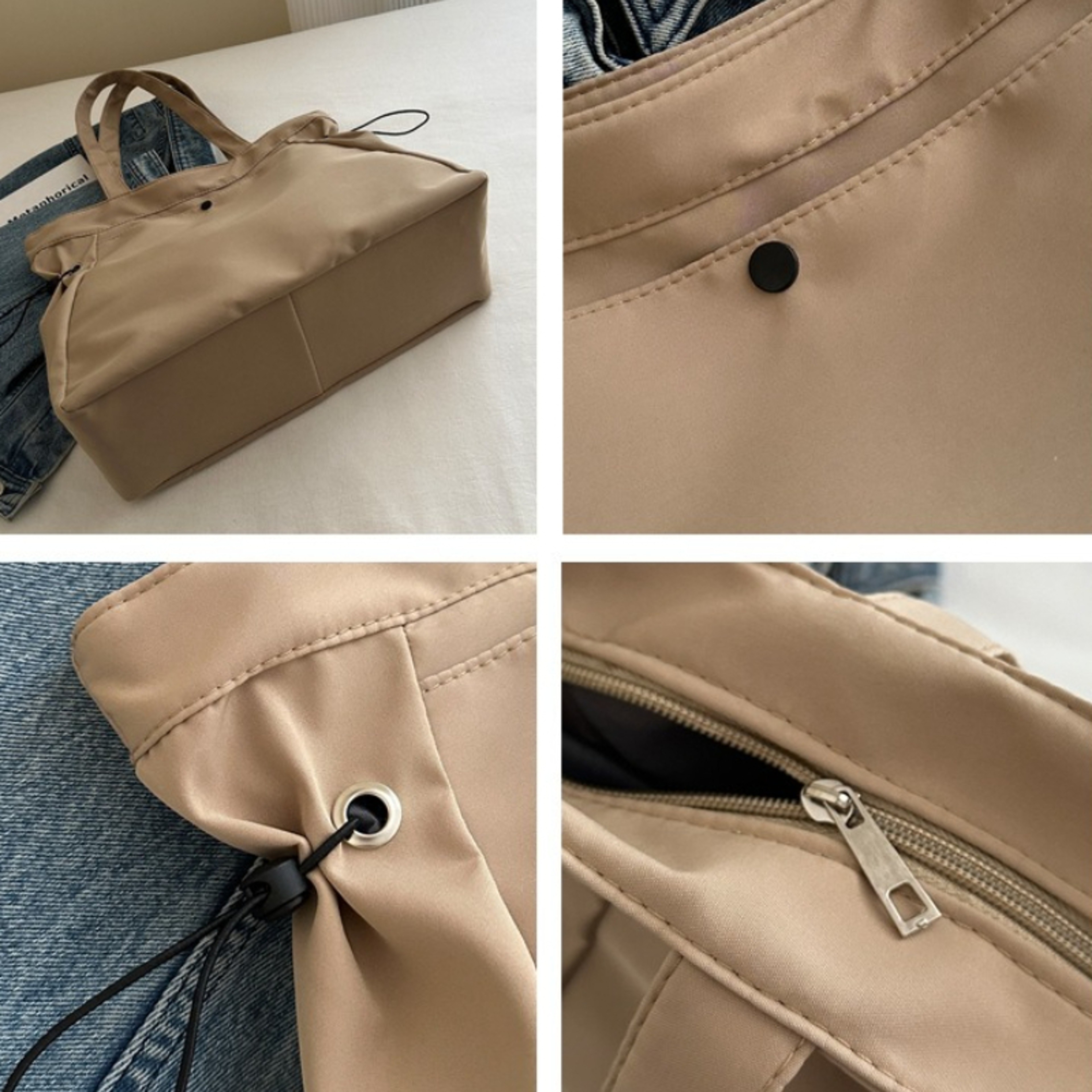 Minimalist Nylon Tote Bag Large Capacity Shoulder Purse – view 6