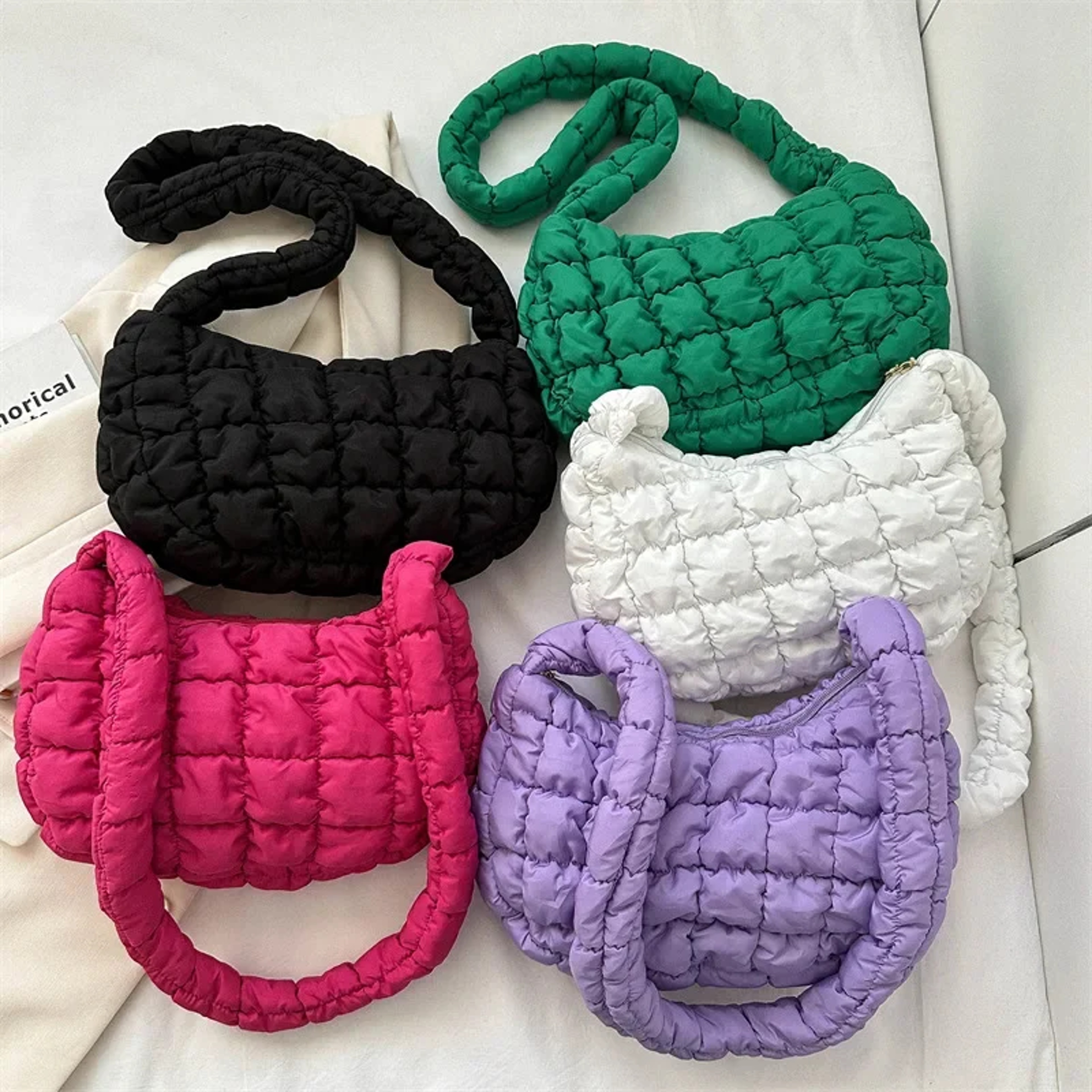 Quilted Puffer Tote and Cloud Shoulder Bag – view 2