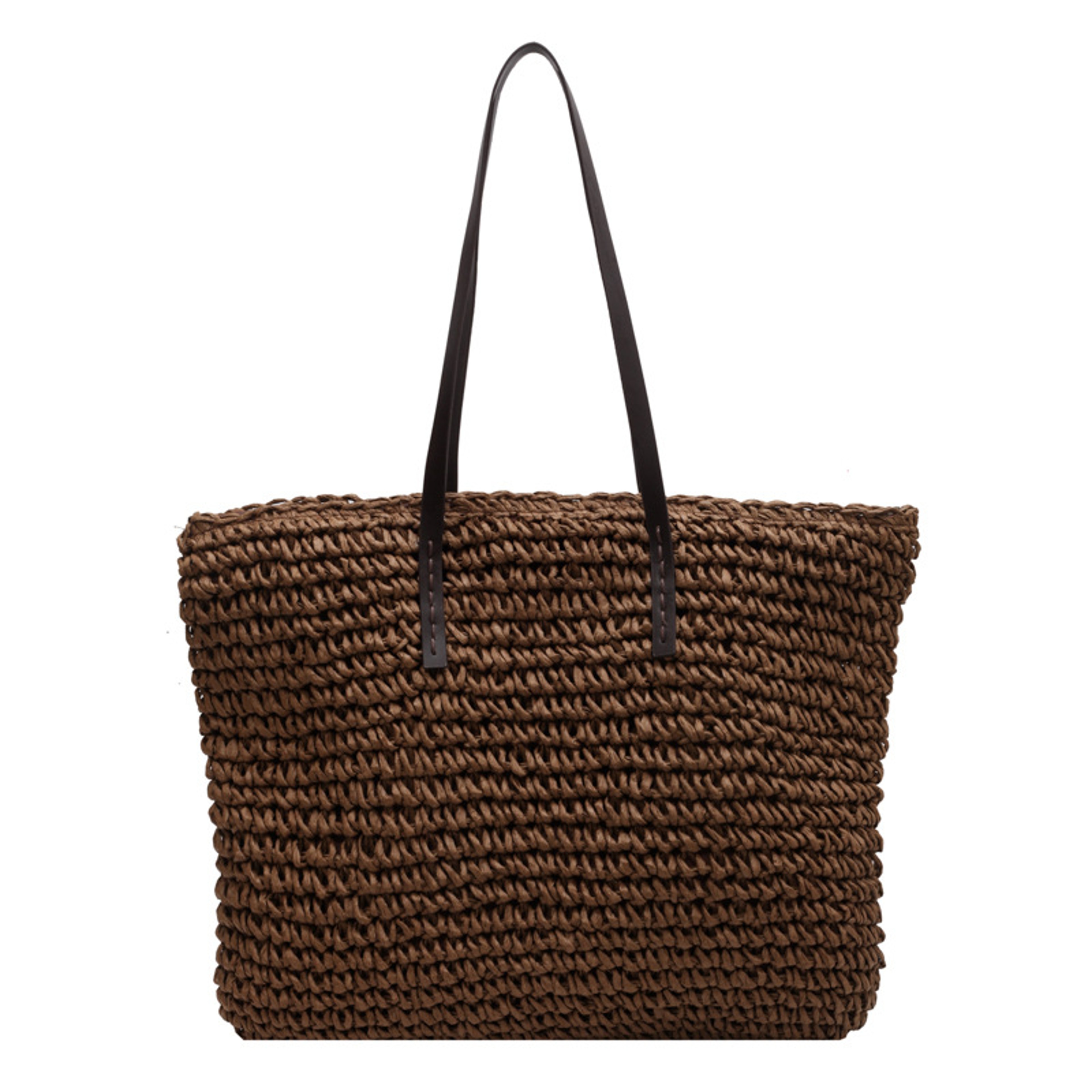 Chic Woven Straw Tote Bag Large Capacity Summer Beach Shoulder Handbag – view 4