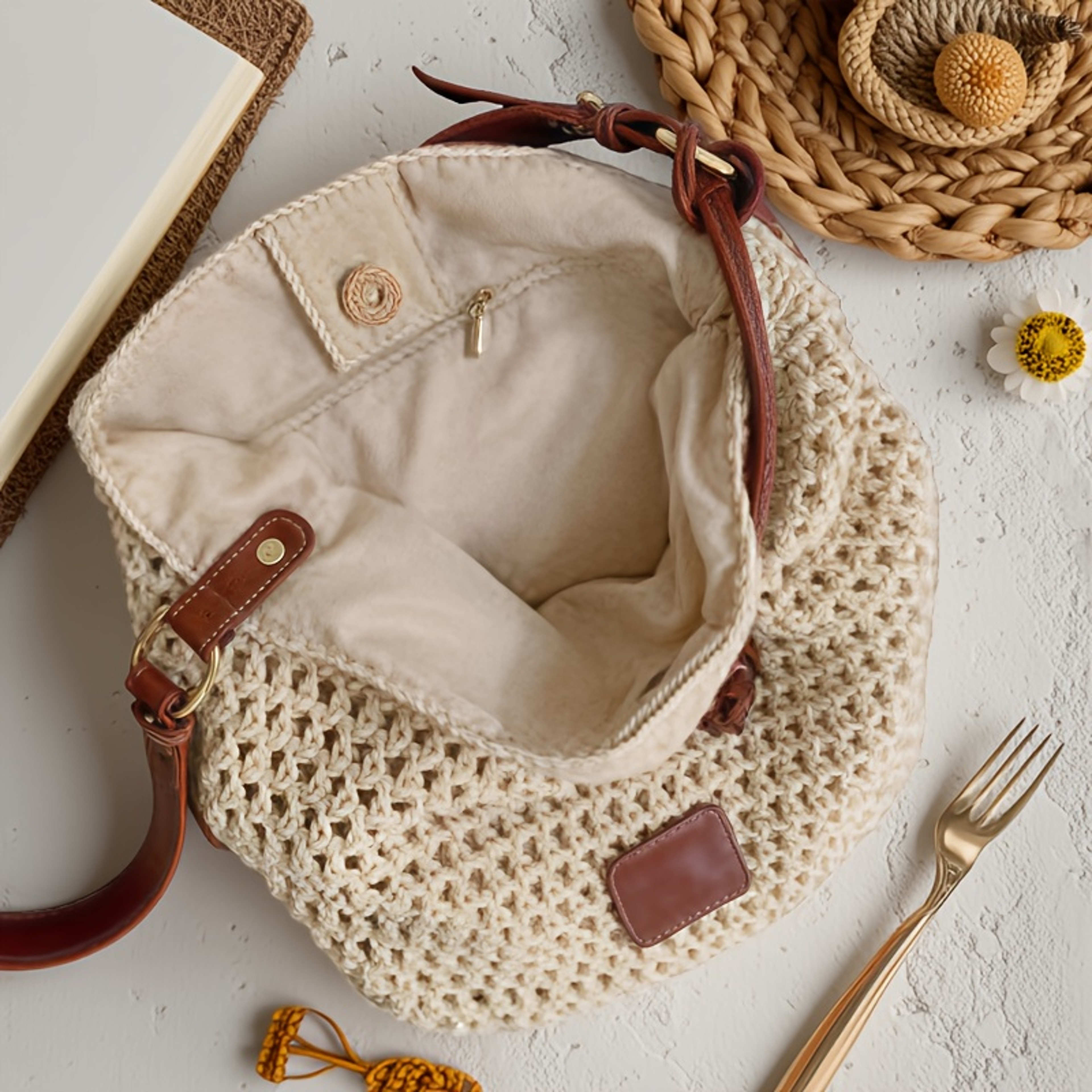 Aria Crochet Boho Tote – view 5