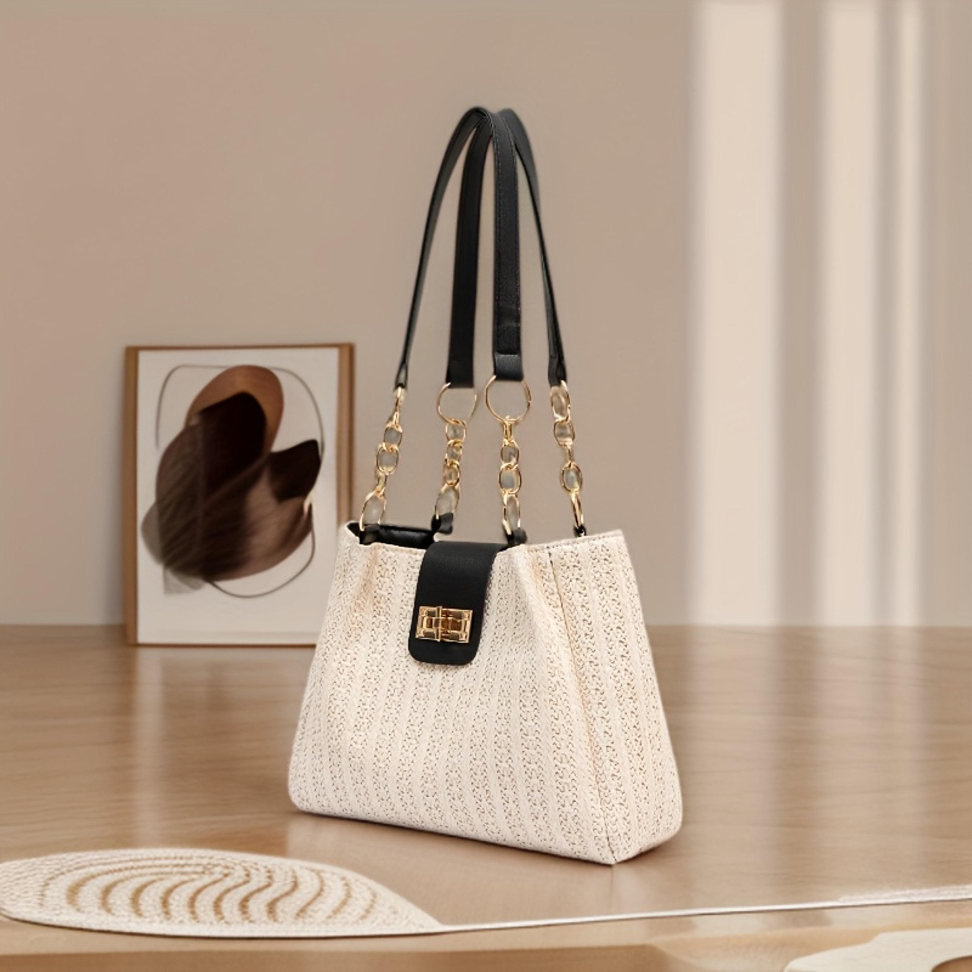 Spacious Woven Beach Tote Bag for Vacation and Everyday Style – view 5