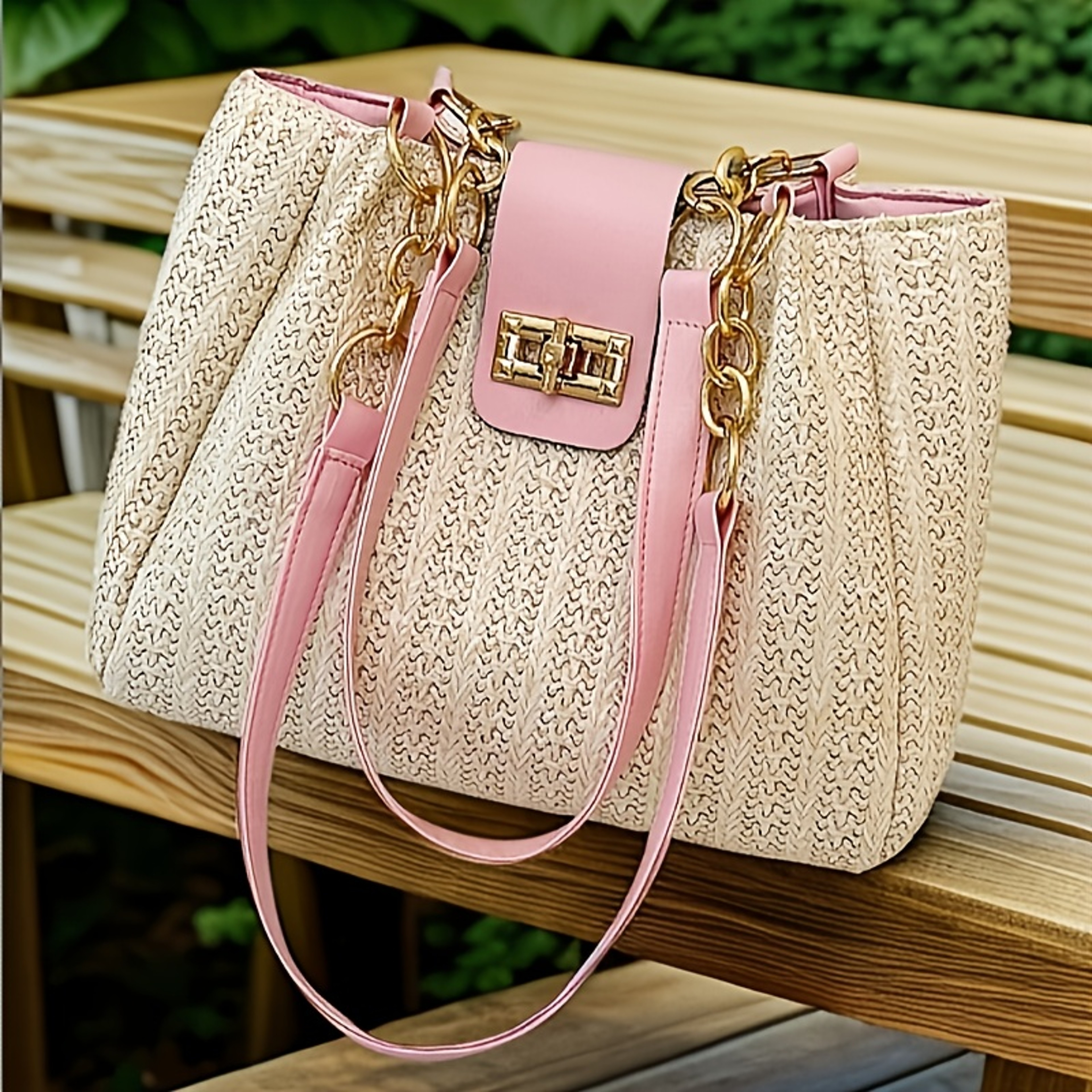 Spacious Woven Beach Tote Bag for Vacation and Everyday Style – view 8
