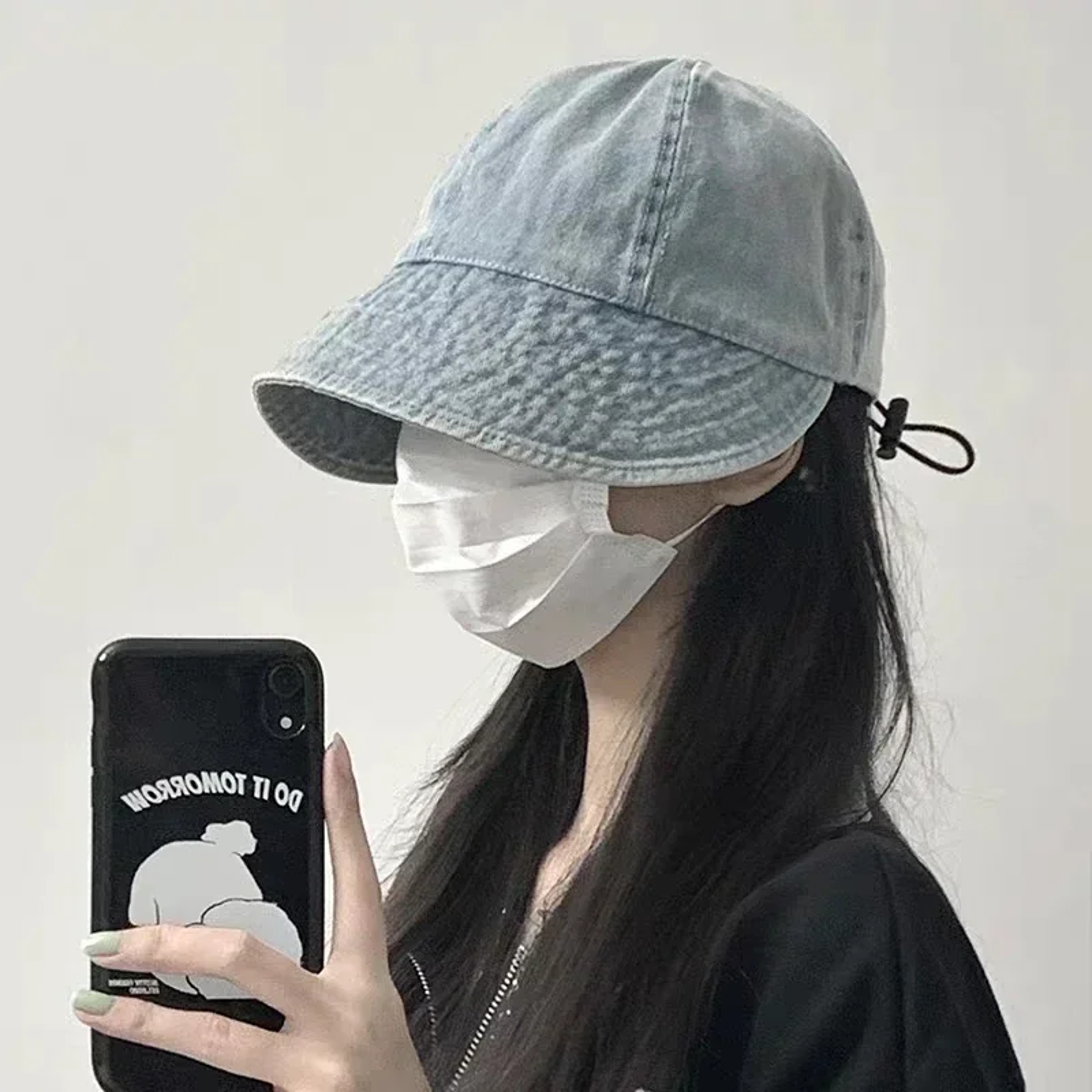 Foldable Wide Brim Ponytail Sun Hat with UV Protection – view 3