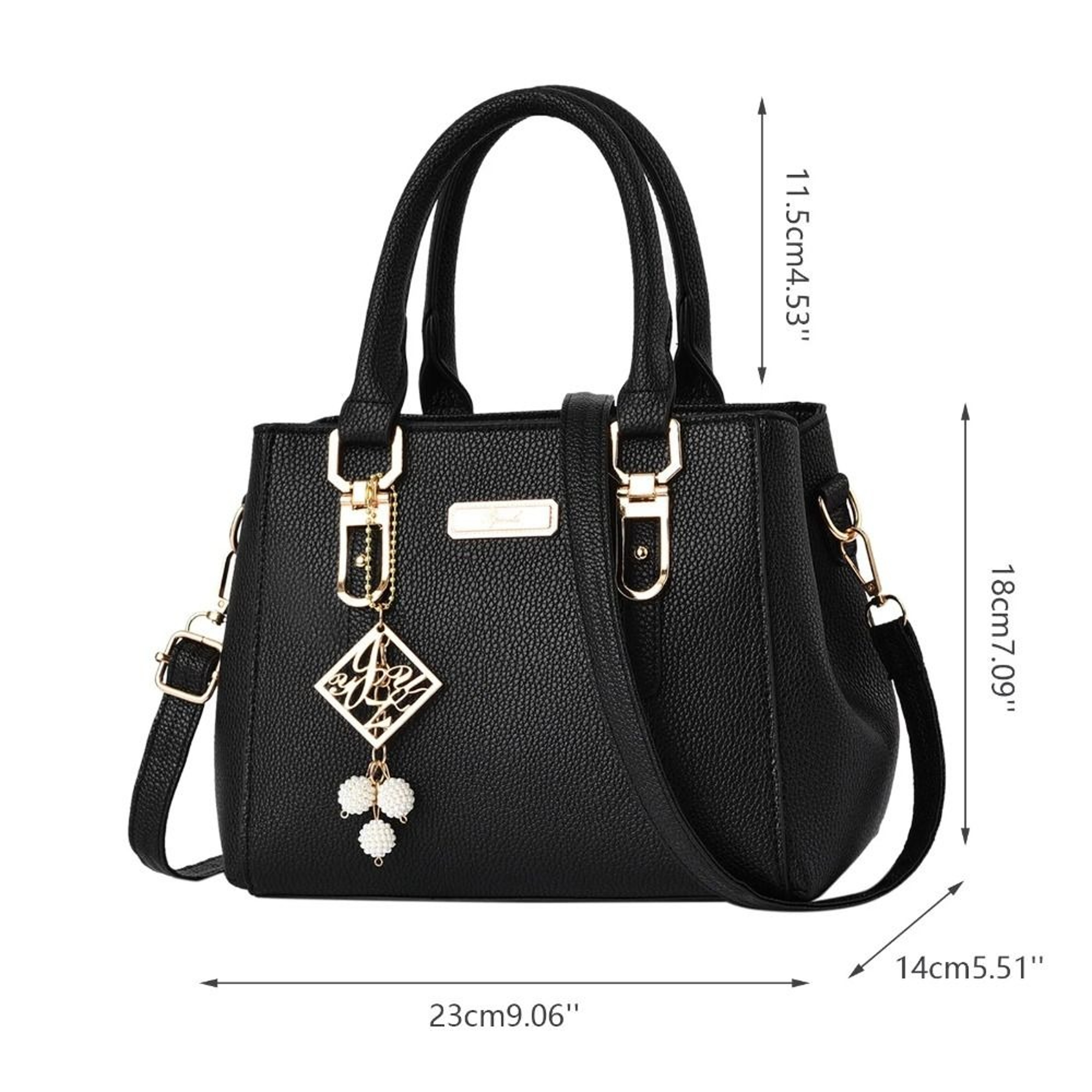 Trendy Leather Handbags Large Capacity Open Pocket Shoulder Bag 9