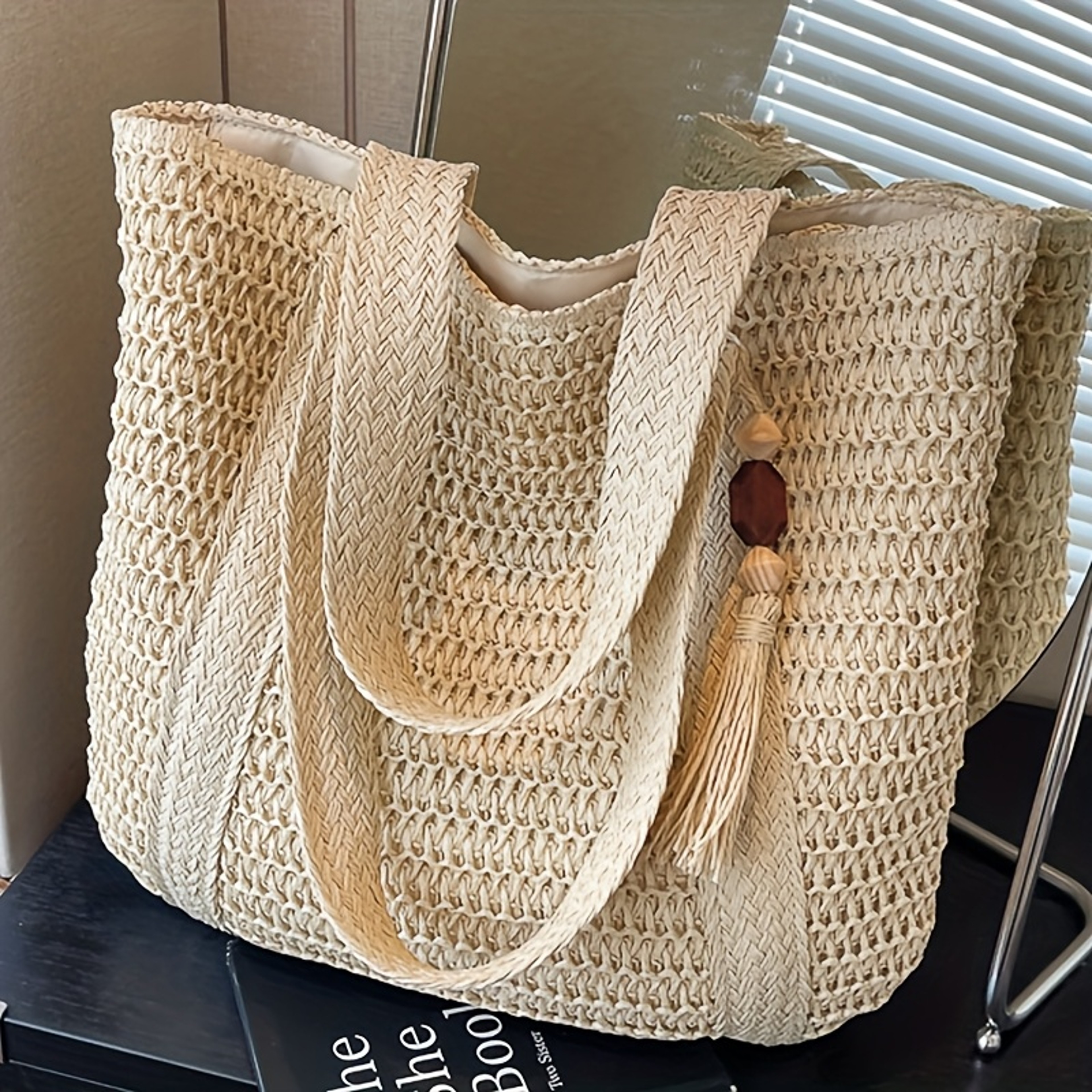 Fashionable Woven Beach Bag and Casual Tote – view 8