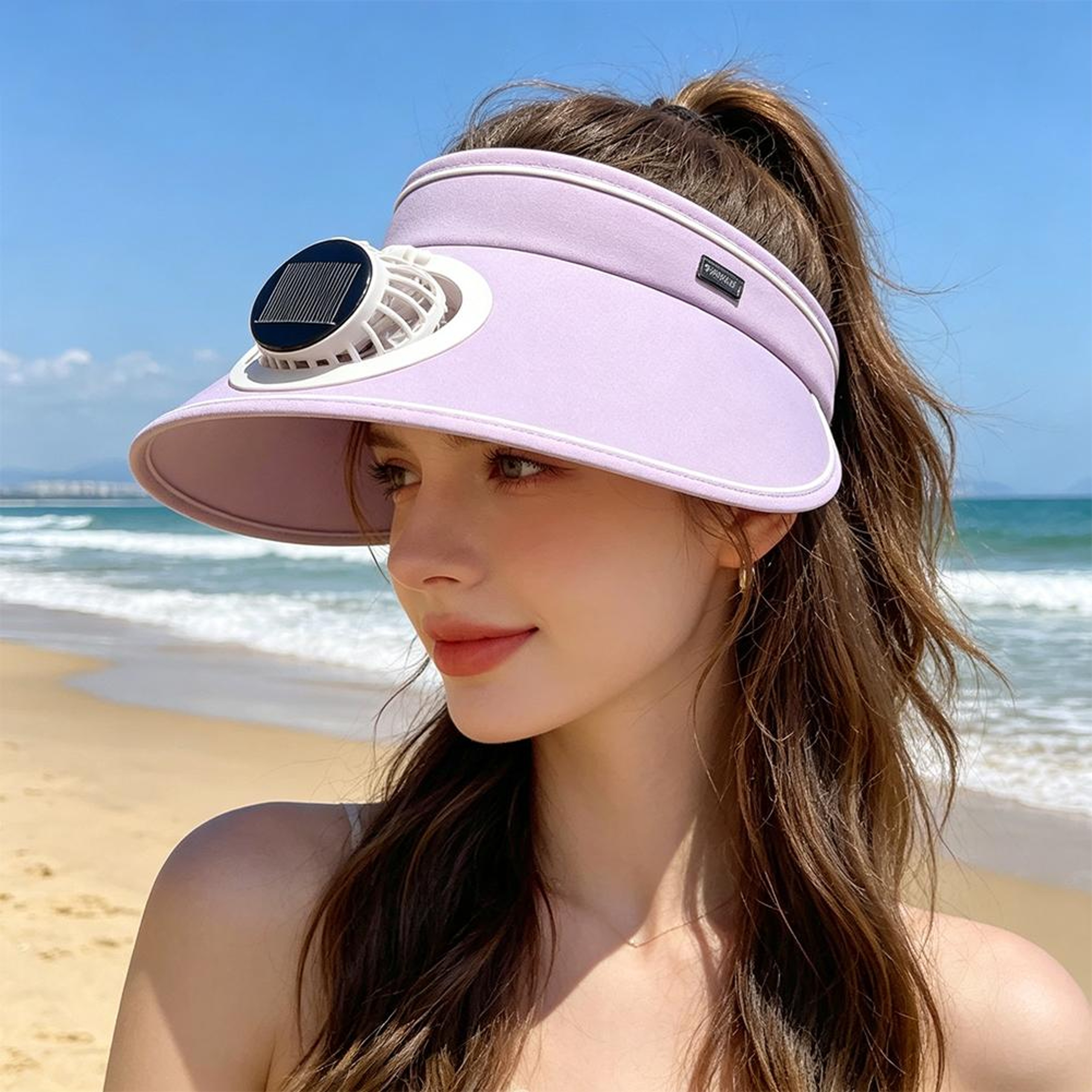 Cooling Sun Hat With Fan And Adjustable Airflow For Outdoor Comfort 3