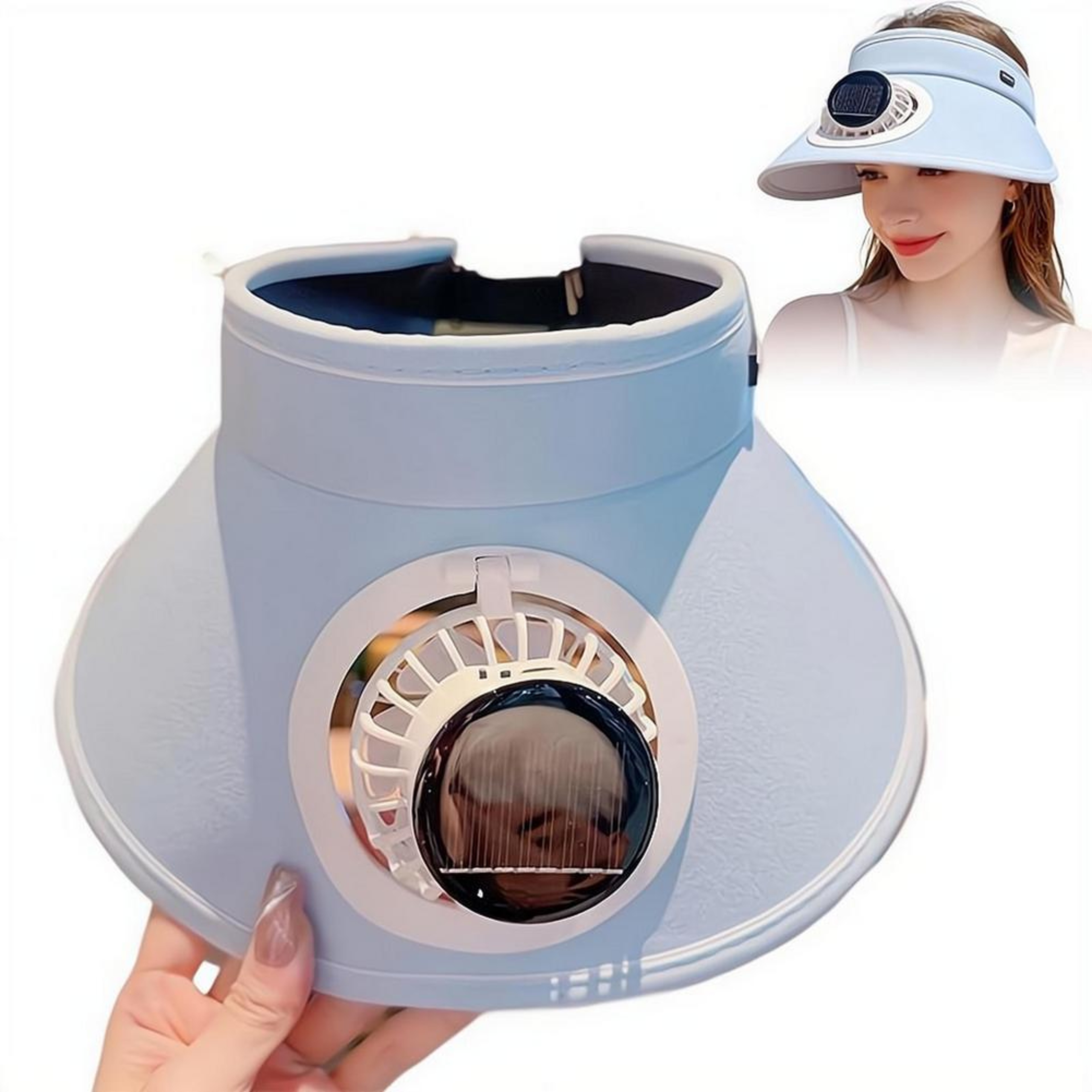 Cooling Sun Hat With Fan And Adjustable Airflow For Outdoor Comfort 4