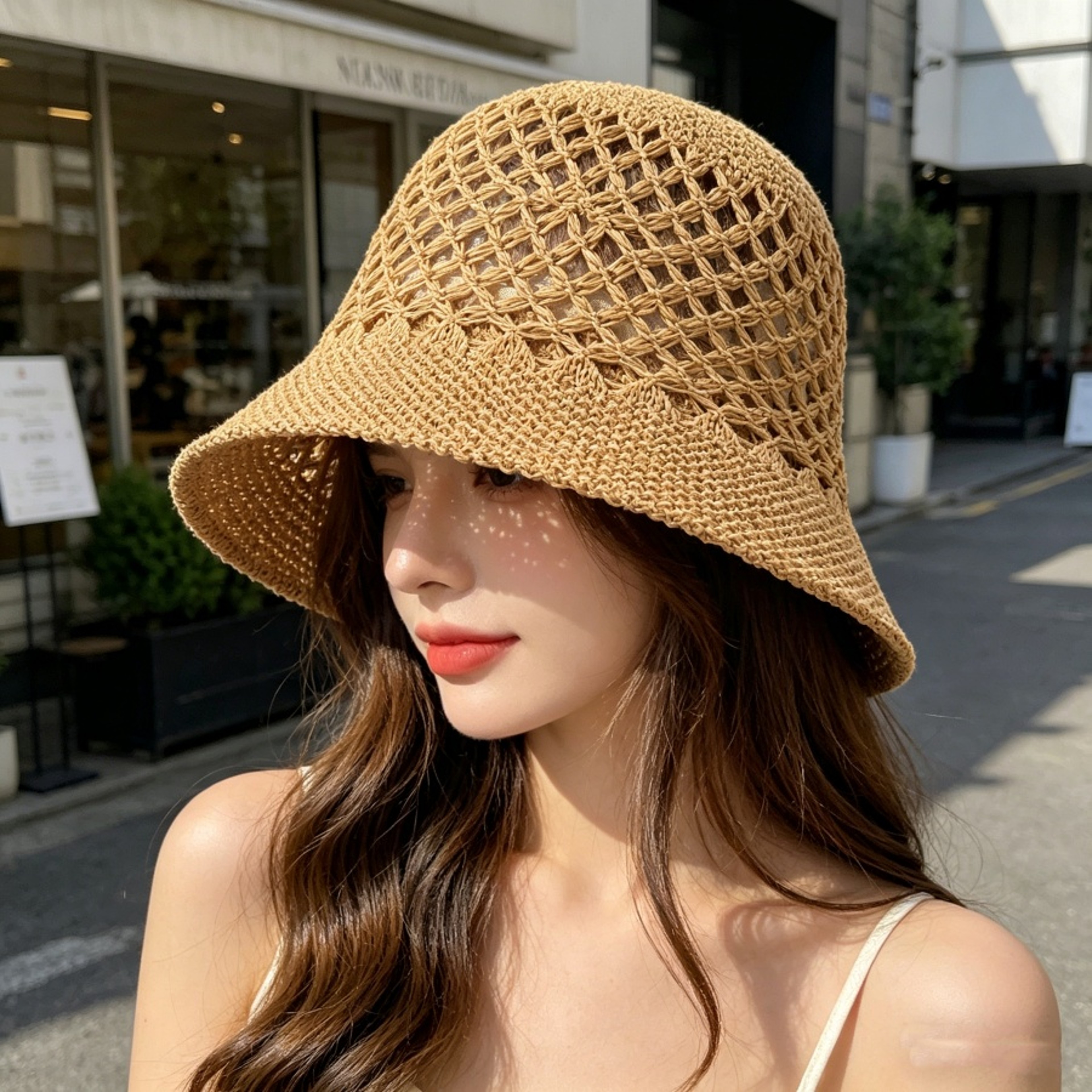 Summer Breathable Woven Sun Hat – view 2