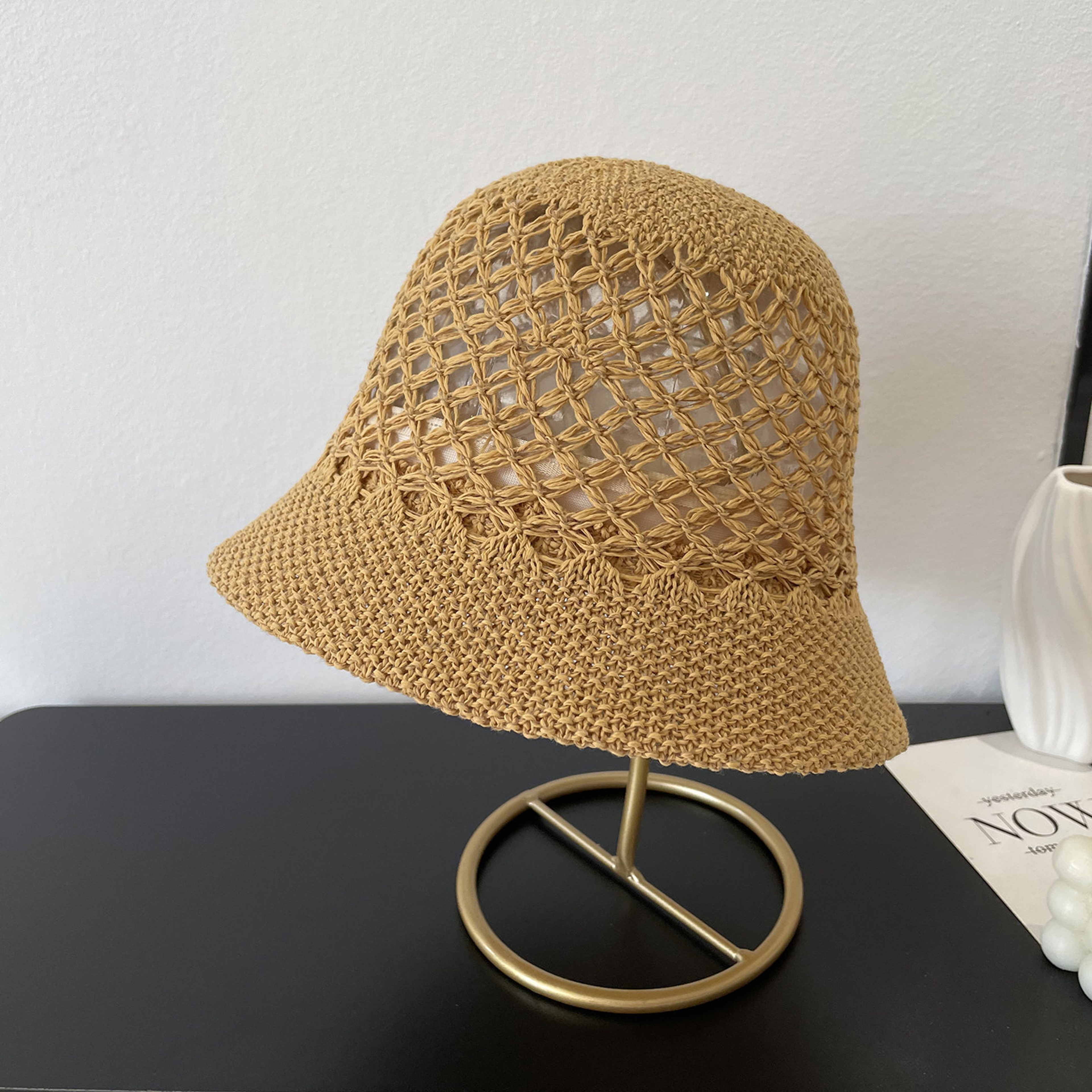 Summer Breathable Woven Sun Hat – view 9