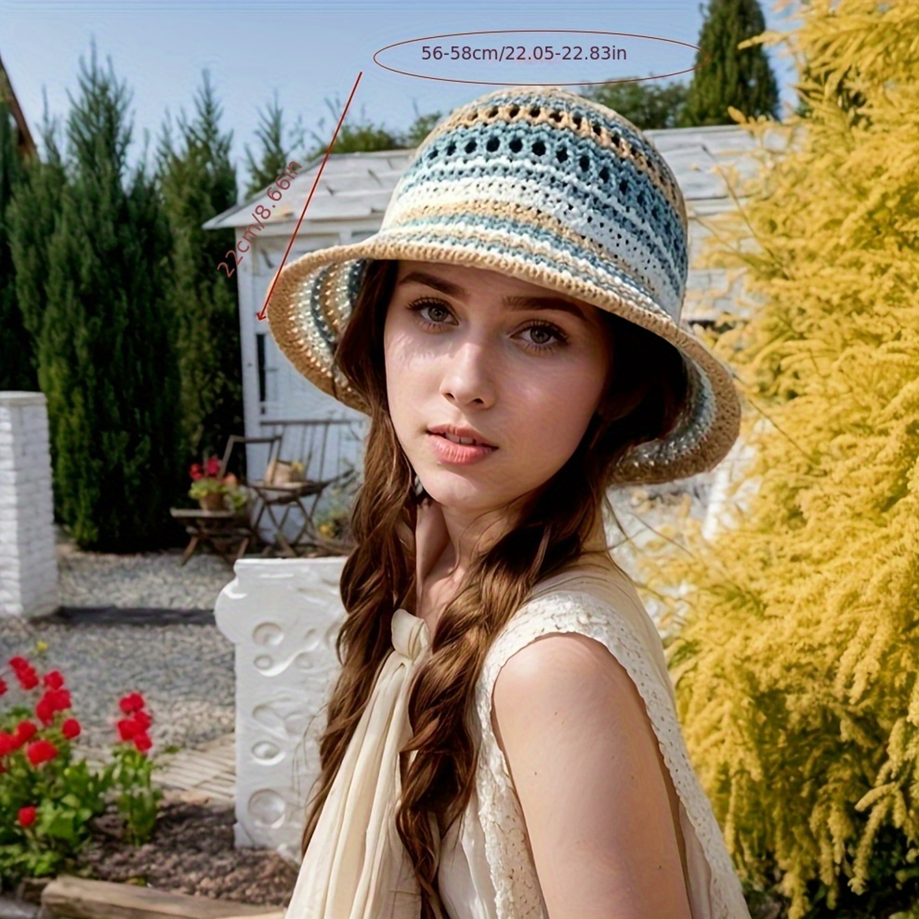 Bohemian Knit Sun Hat – view 6