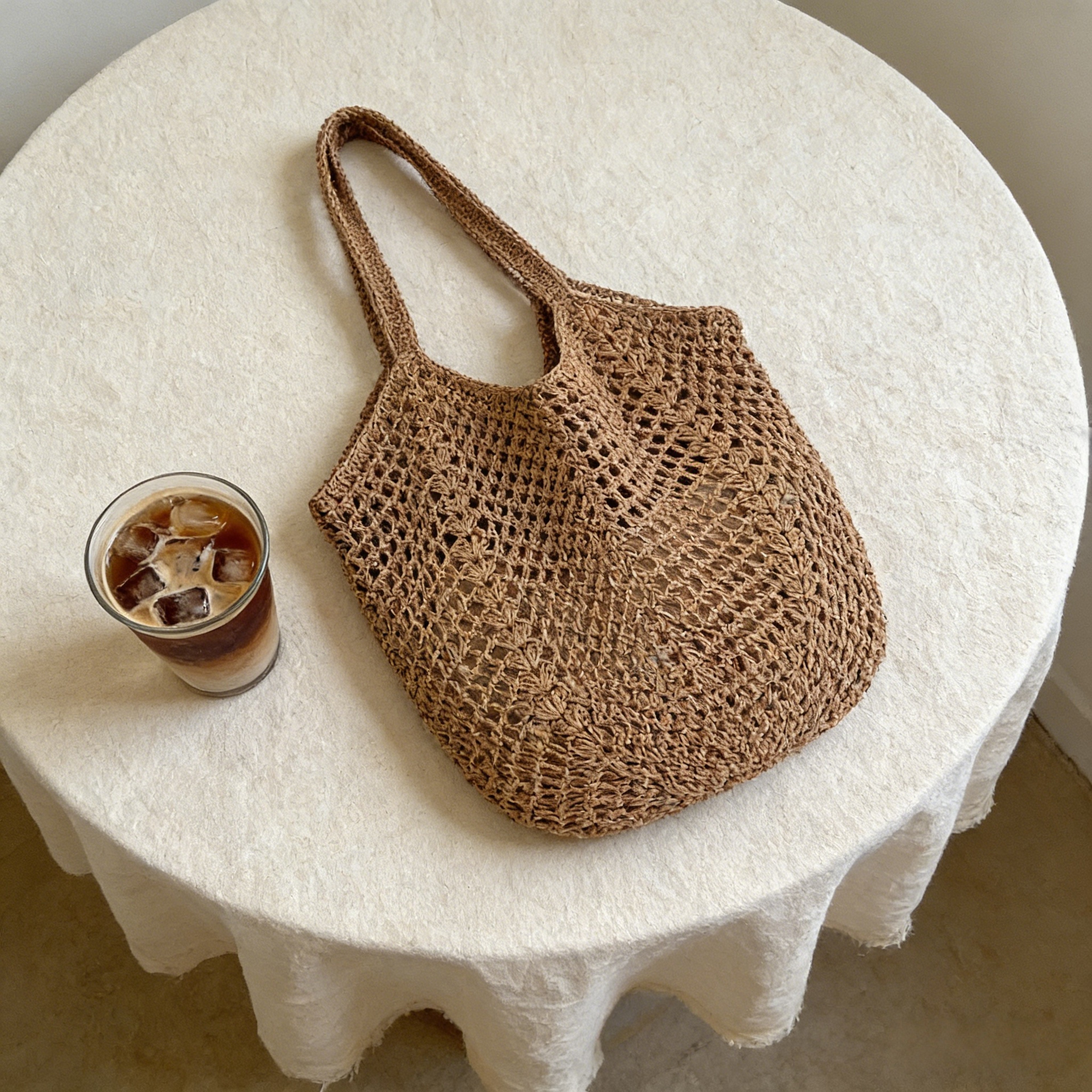 Woven Beach Bag For Women Stylish Summer Straw Tote  Holiday Market Bag 5