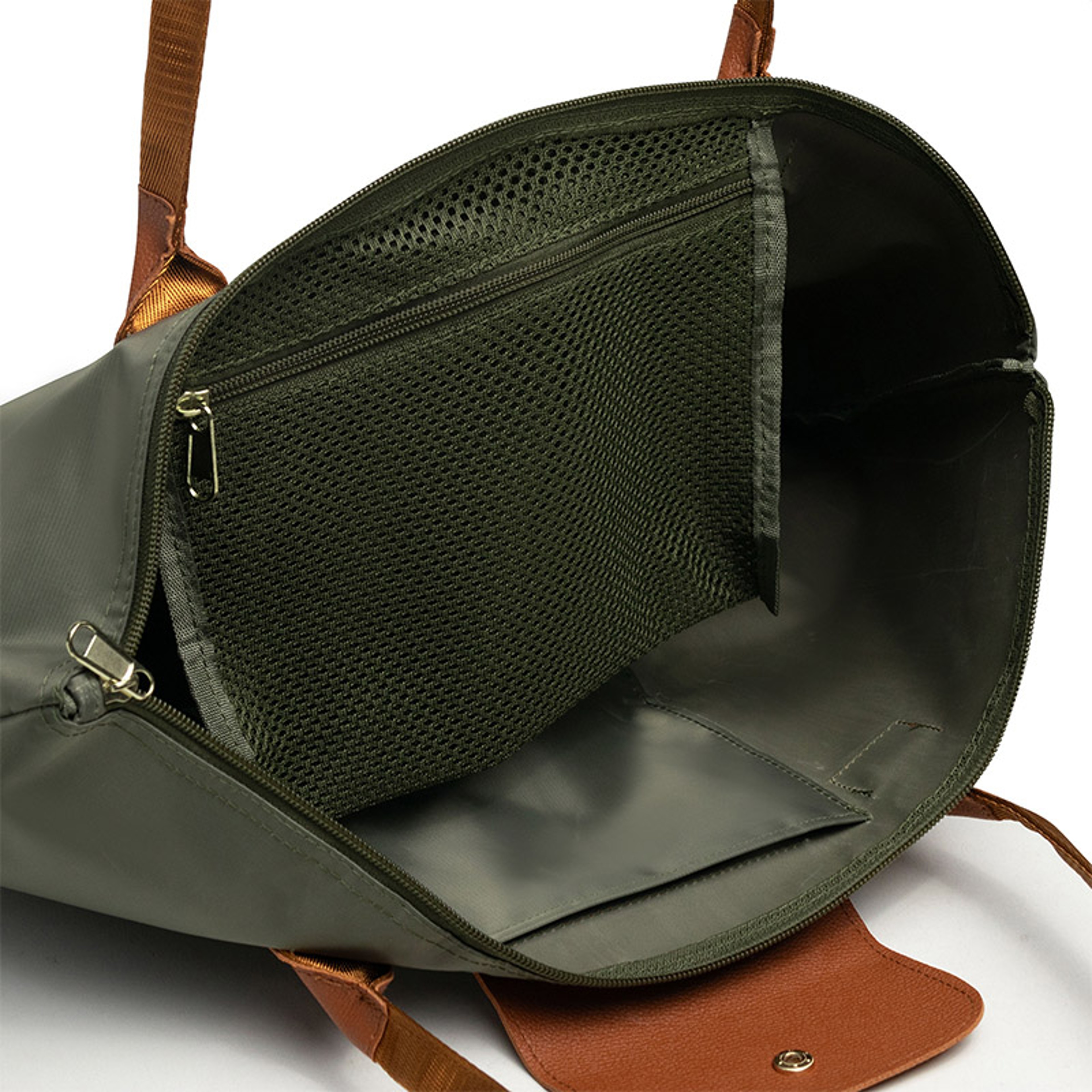AuraVibe Large Capacity Oxford Tote Bag with Leather Accents – view 2