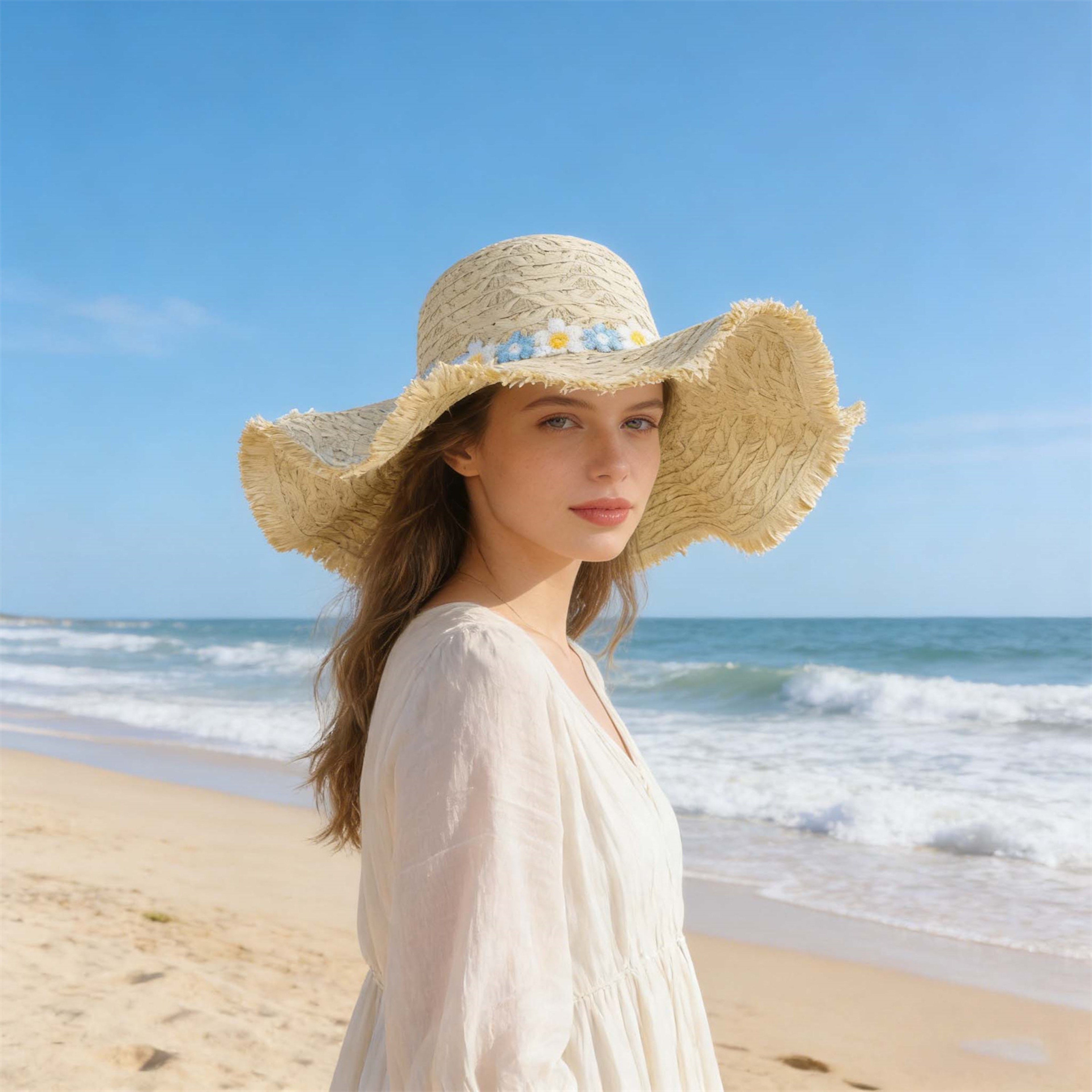 Women Wide Brim Sun Hat for Travel and Beach – view 1