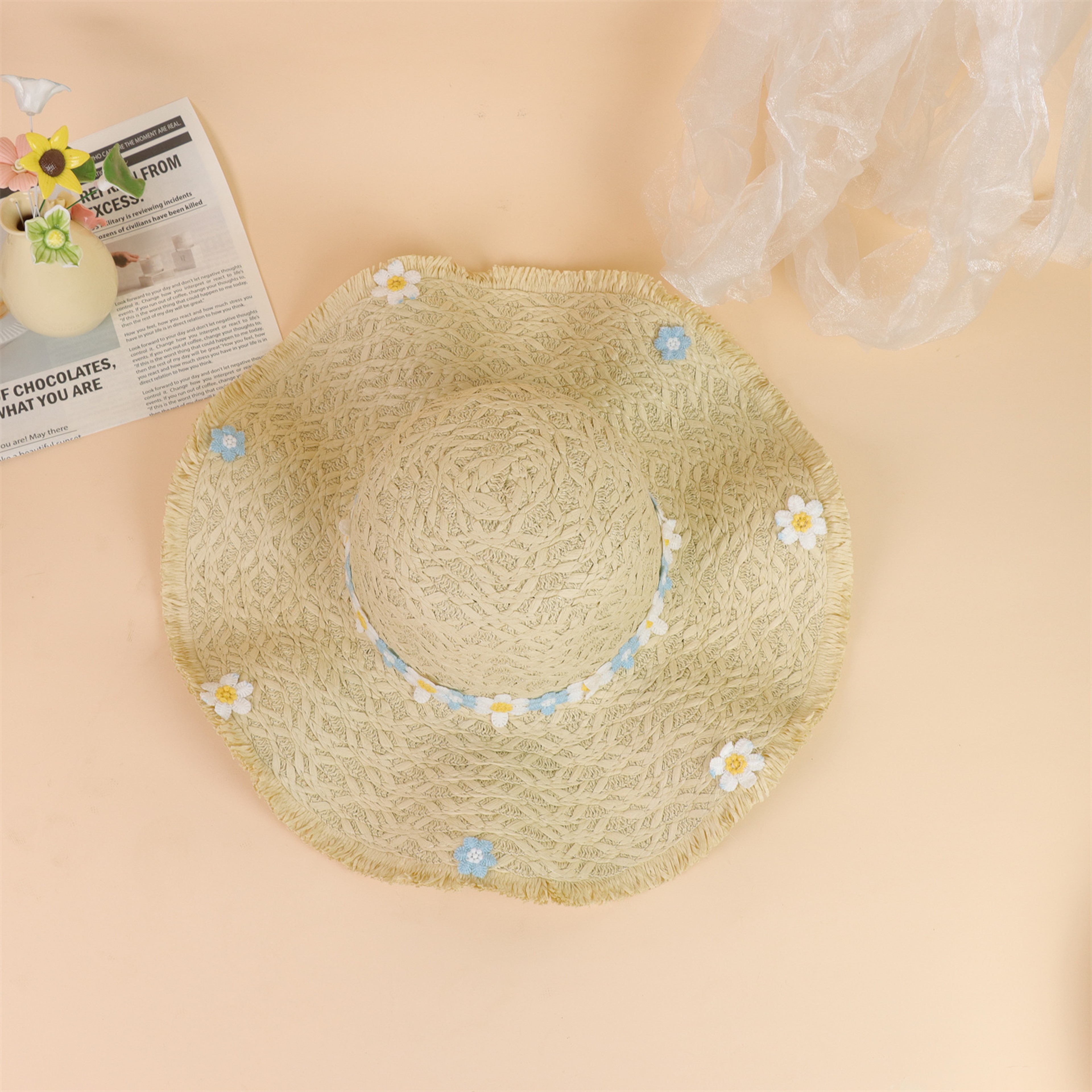 Women Wide Brim Sun Hat for Travel and Beach – view 6