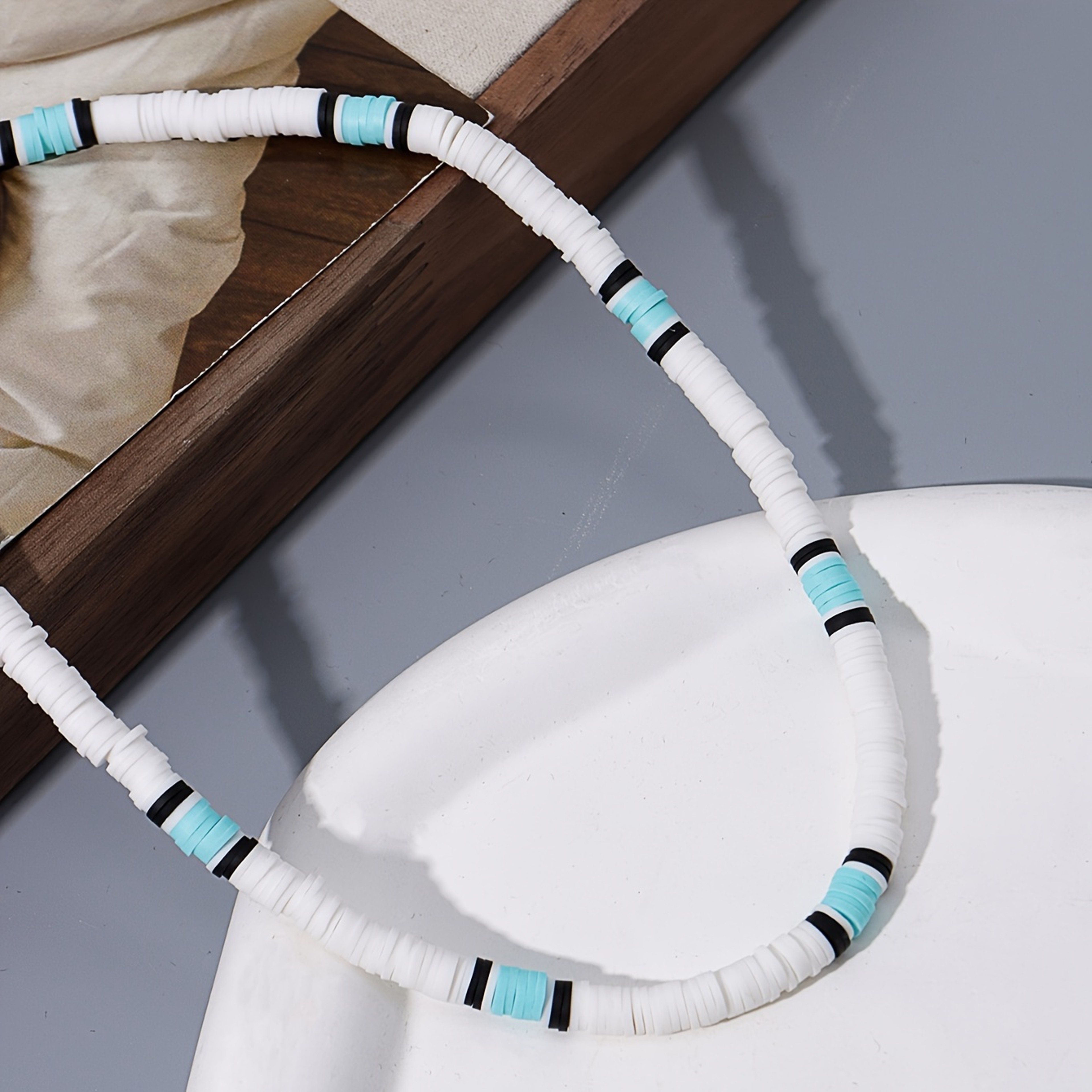 Bohemian Polymer Clay Choker Necklace for Beach Vacation – view 2