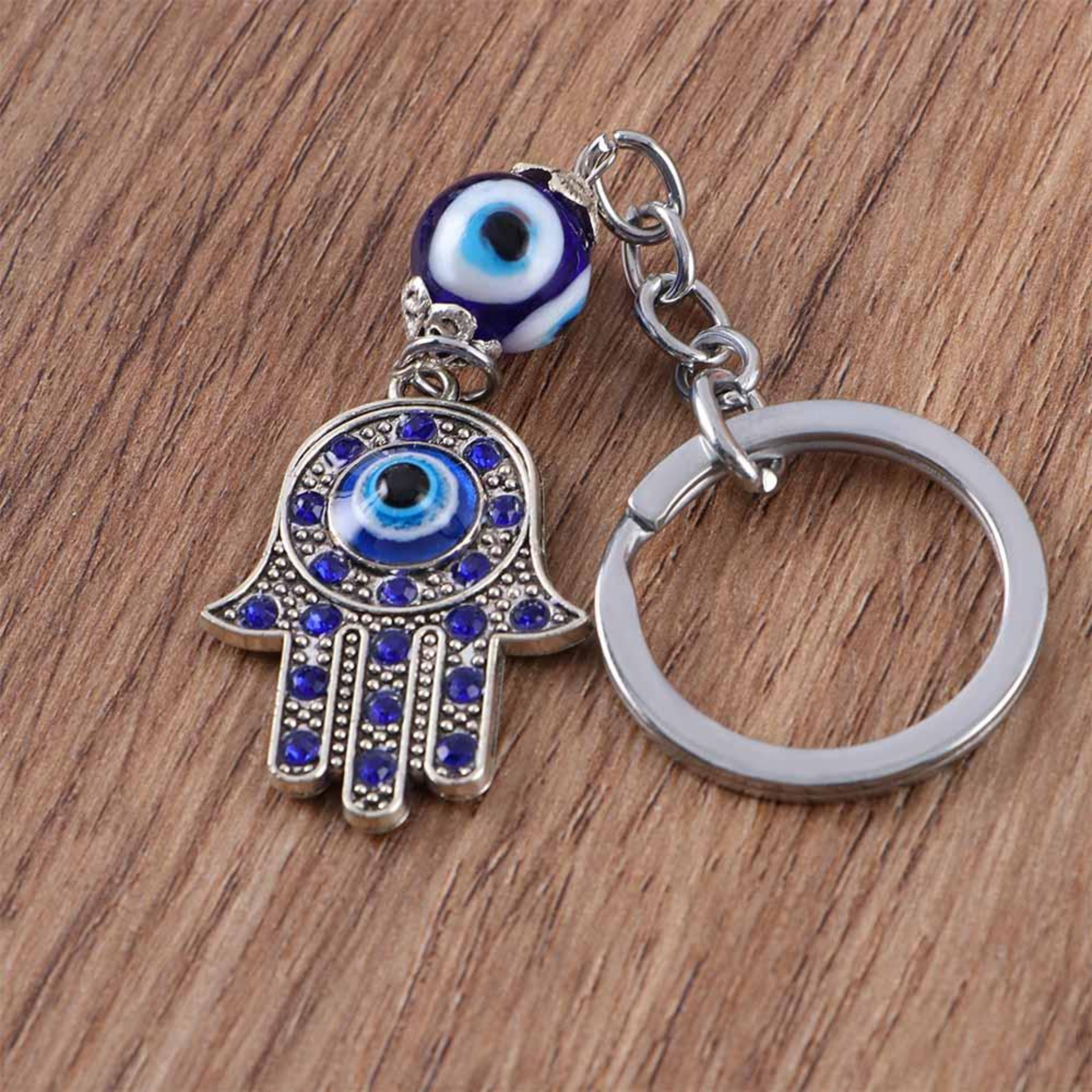 Evil Eye Hamsa Keychain Protection Charm – view 2