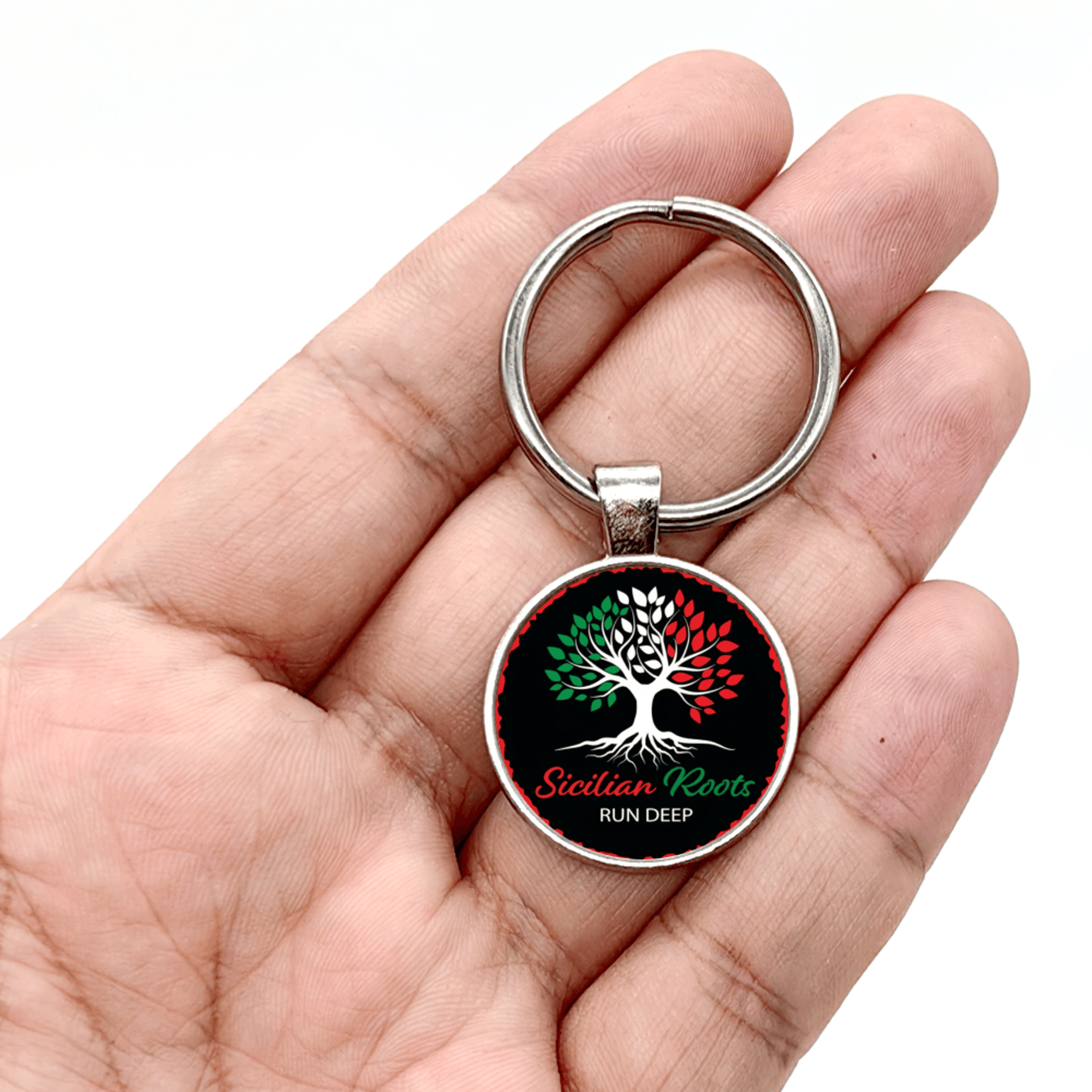 Sicilia Triskele Tree of Life Keychain – view 4