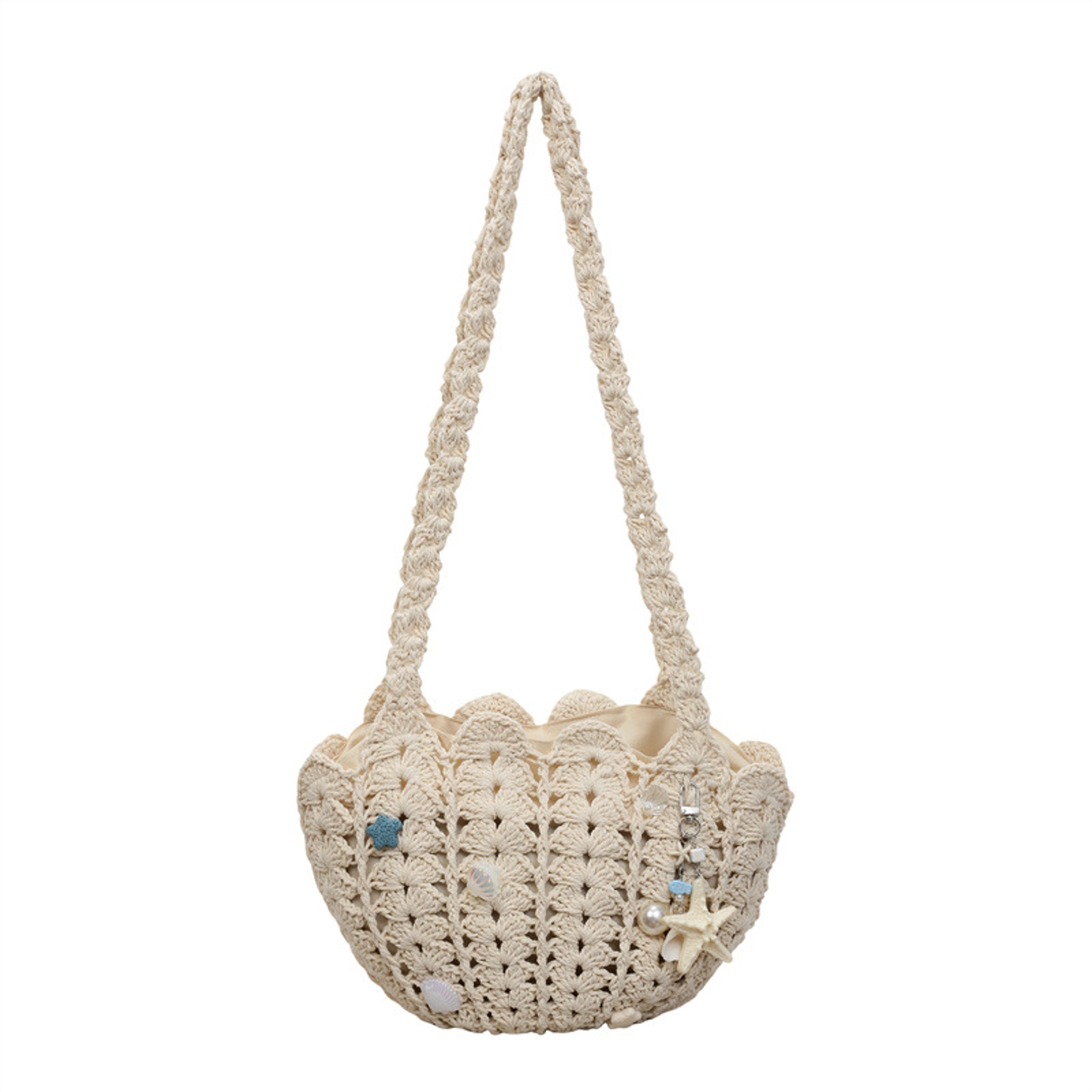 Summer Shell Hollow Woven Shoulder Bag – view 6