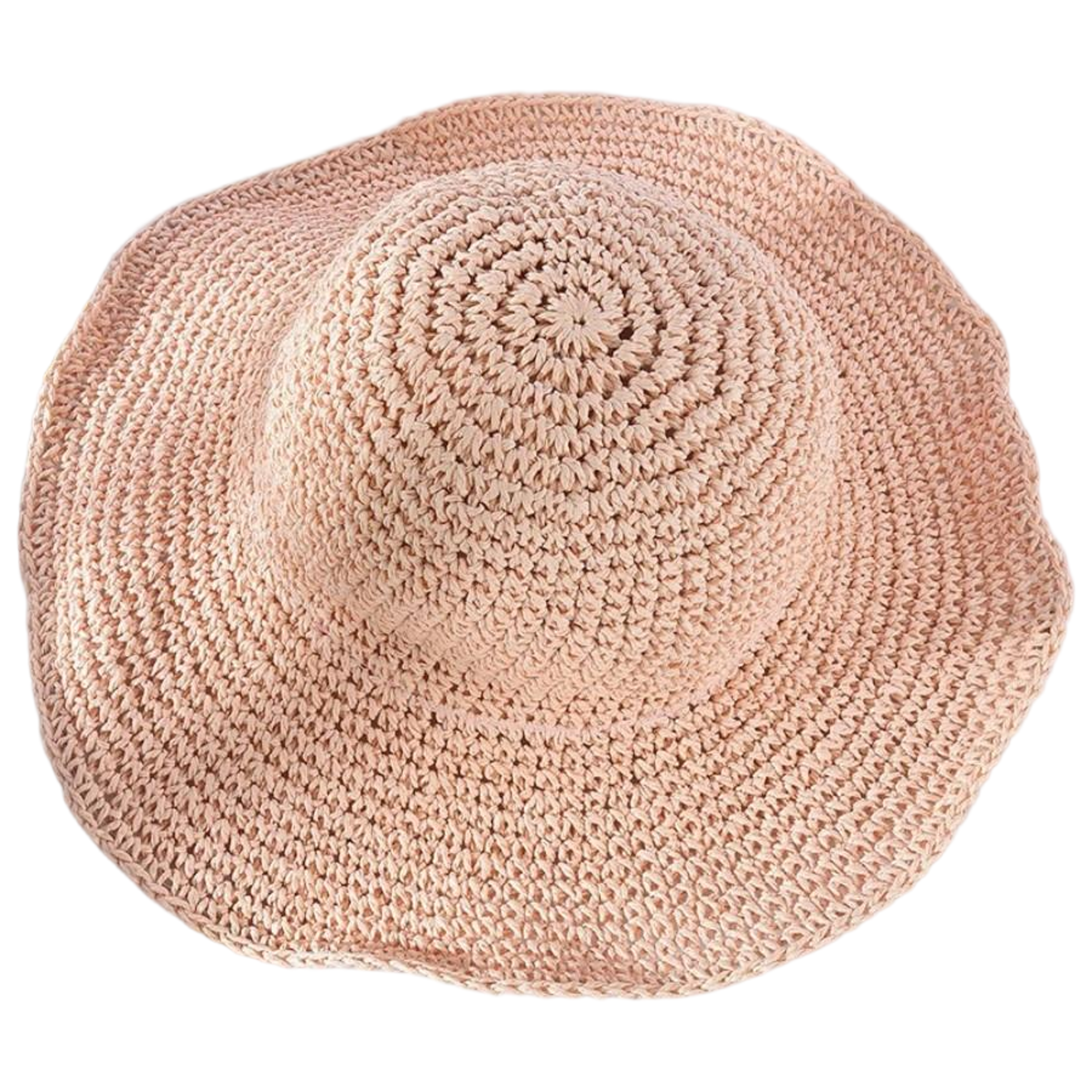 Foldable Straw Sun Hat For Women Breathable Beach Bucket Hat 6