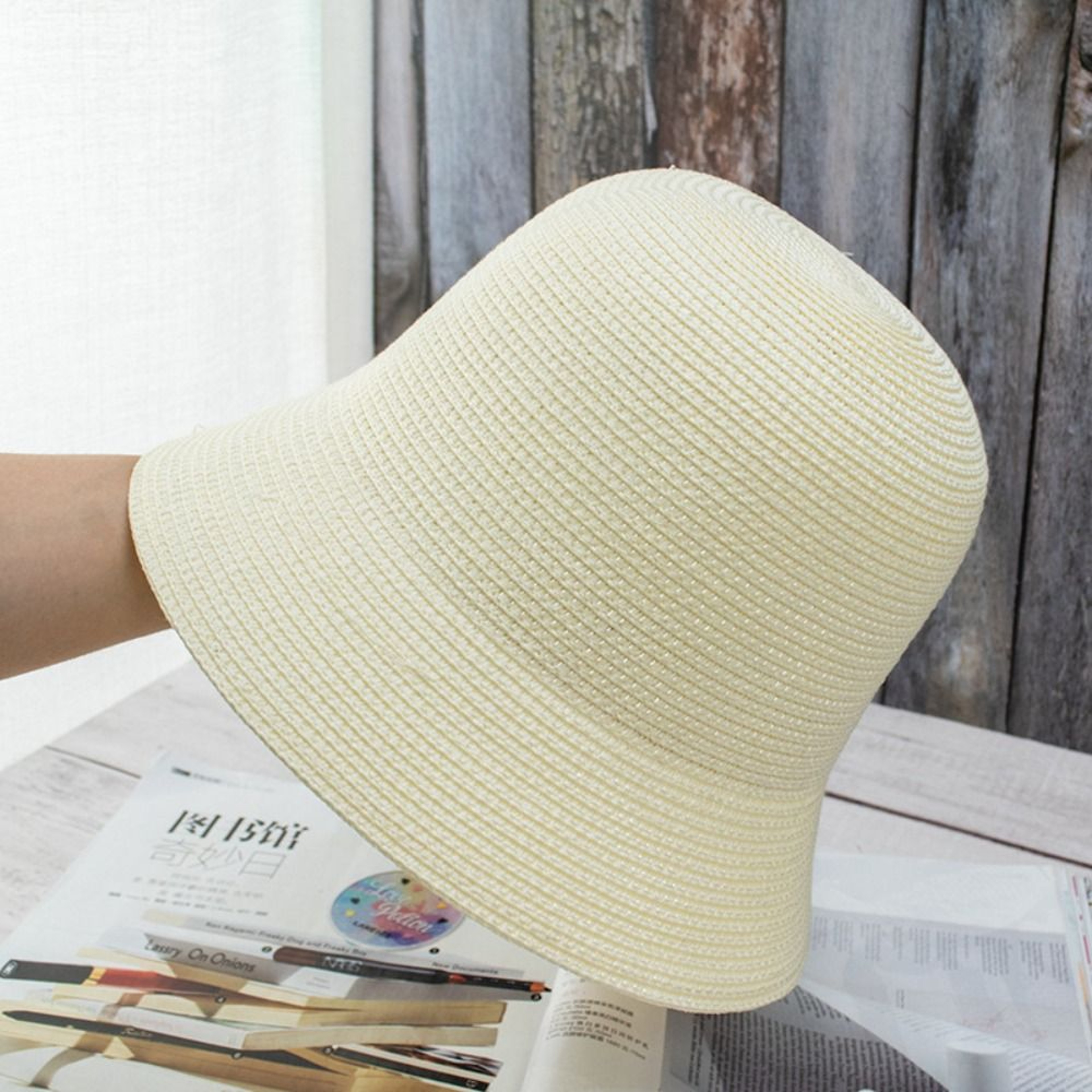 Women Straw Bucket Hat for Summer Travel and Sun Protection – view 8