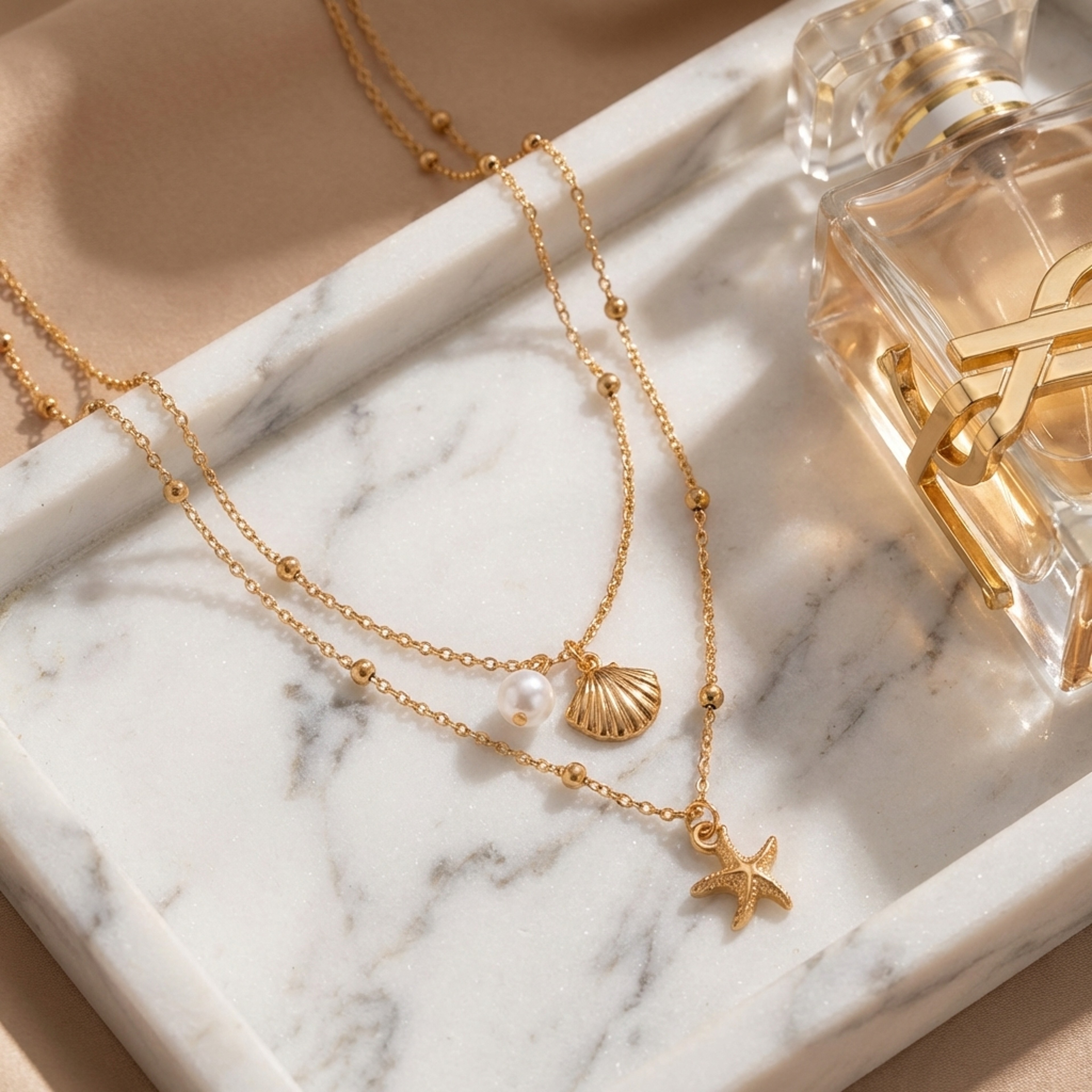Double Layer Starfish Necklace – view 4