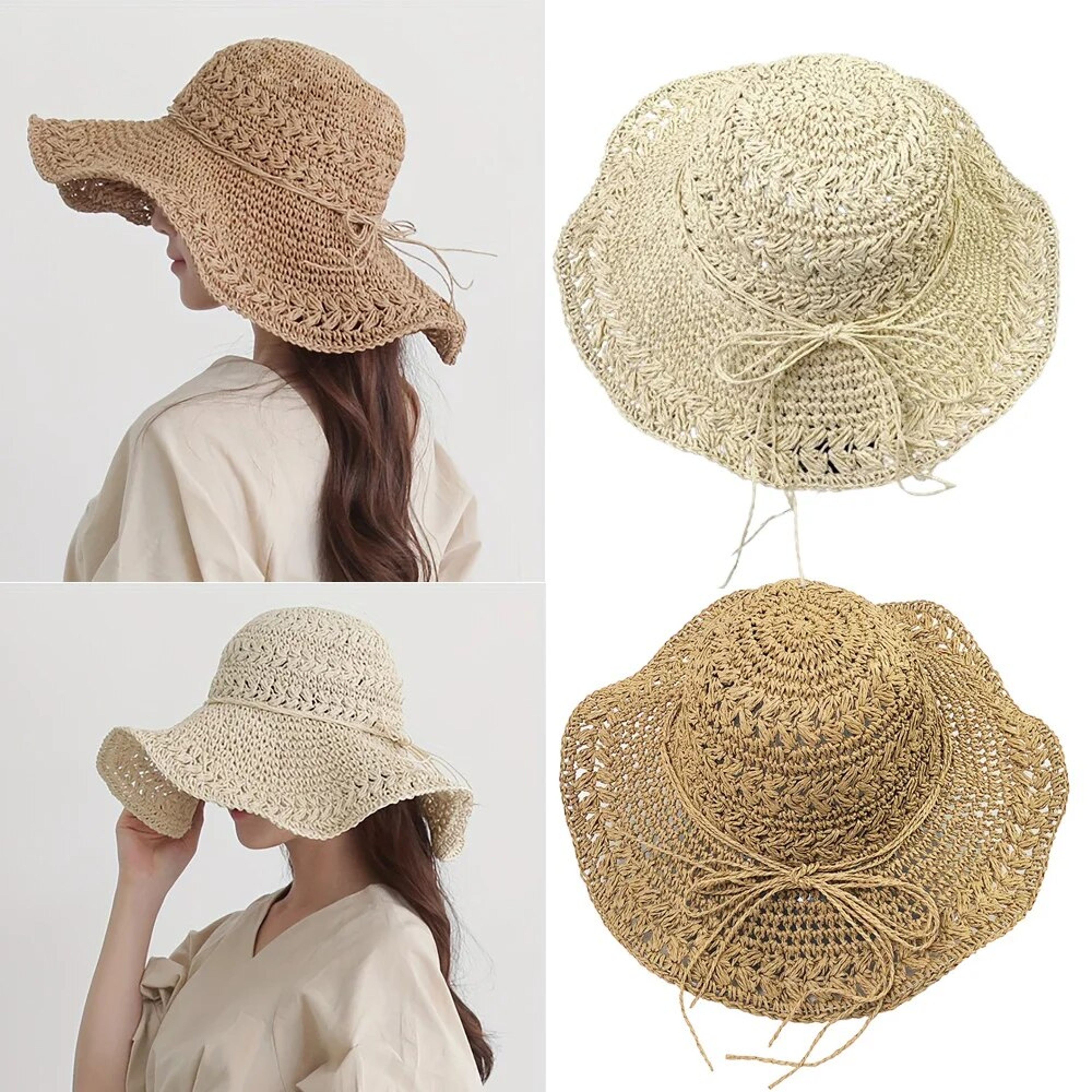 Elegance Wide Brim Straw Sun Hat for Women – view 1