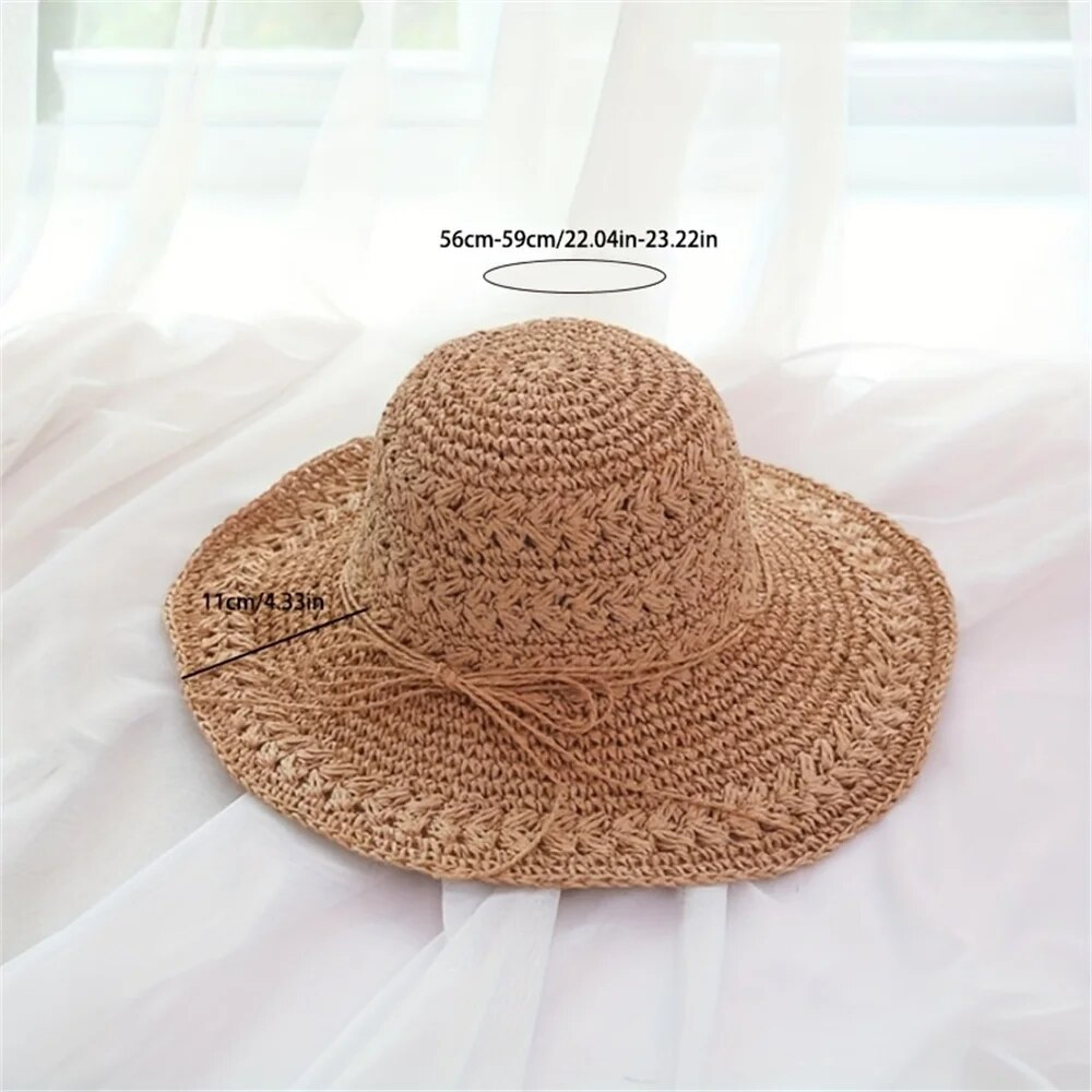 Elegance Wide Brim Straw Sun Hat for Women – view 6