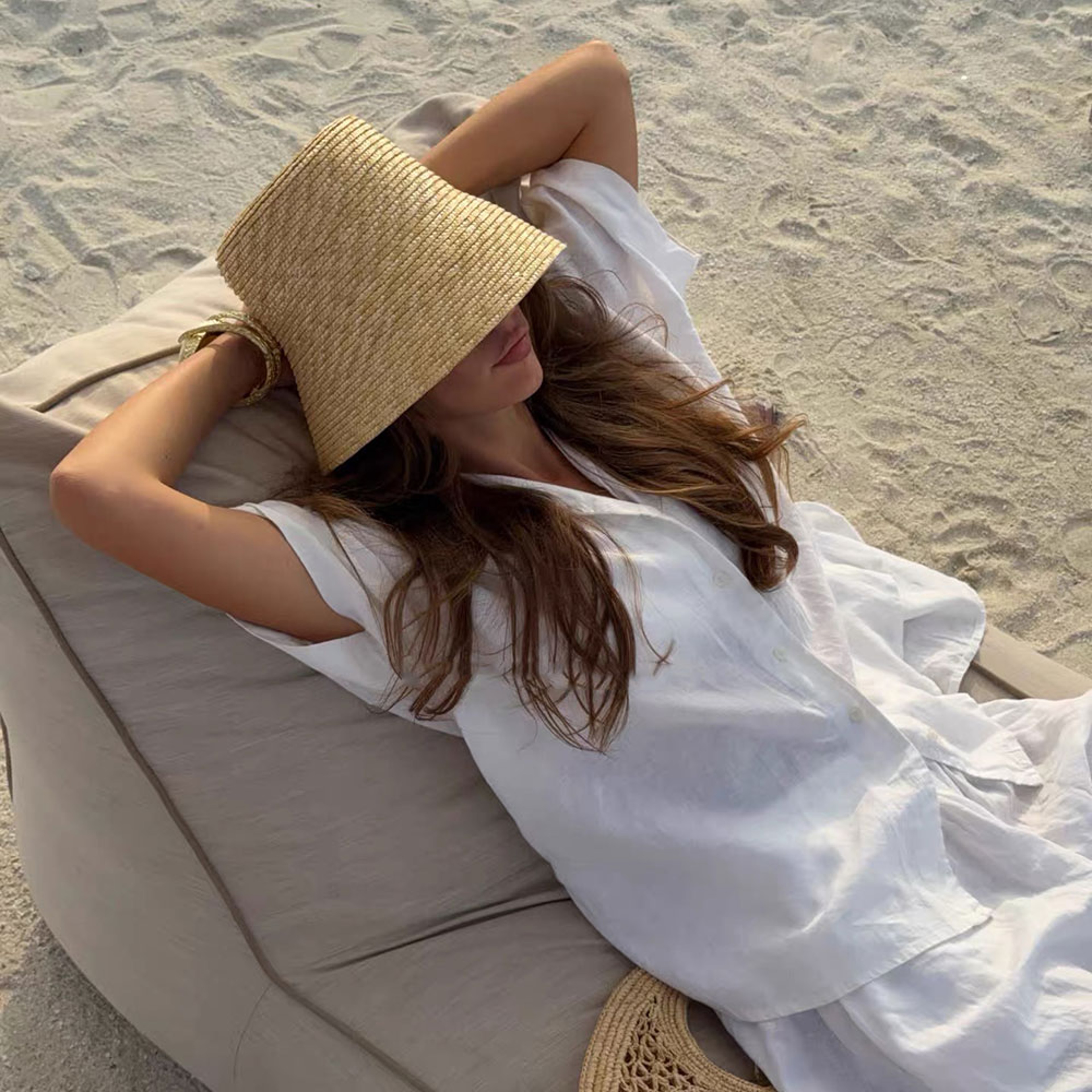Korean Designer Straw Bucket Hat – view 1