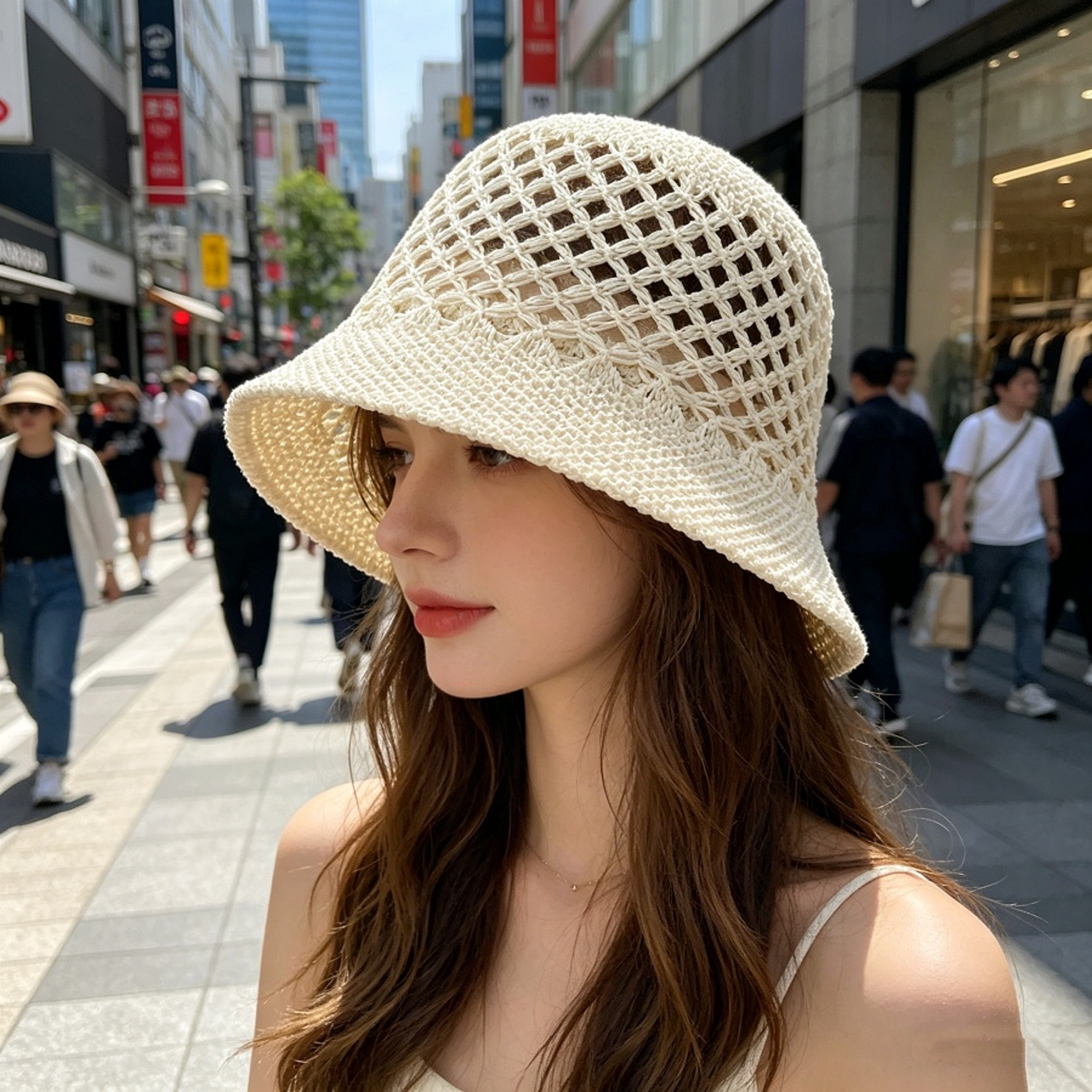 Breathable Mesh Sun Hat for Women Summer Bucket Hat UV Protection – view 3