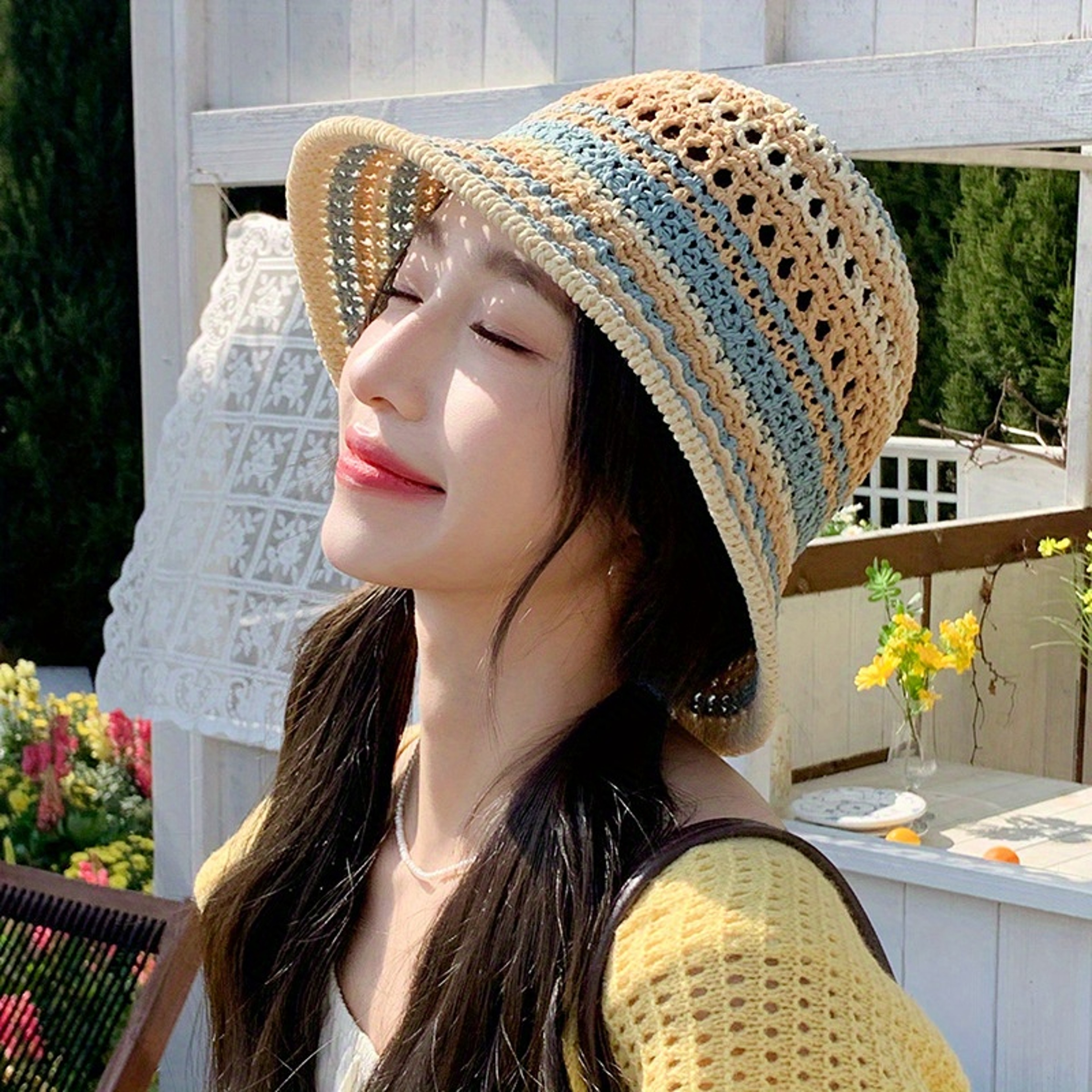 Handwoven Boho Beach Hat for Women – view 7