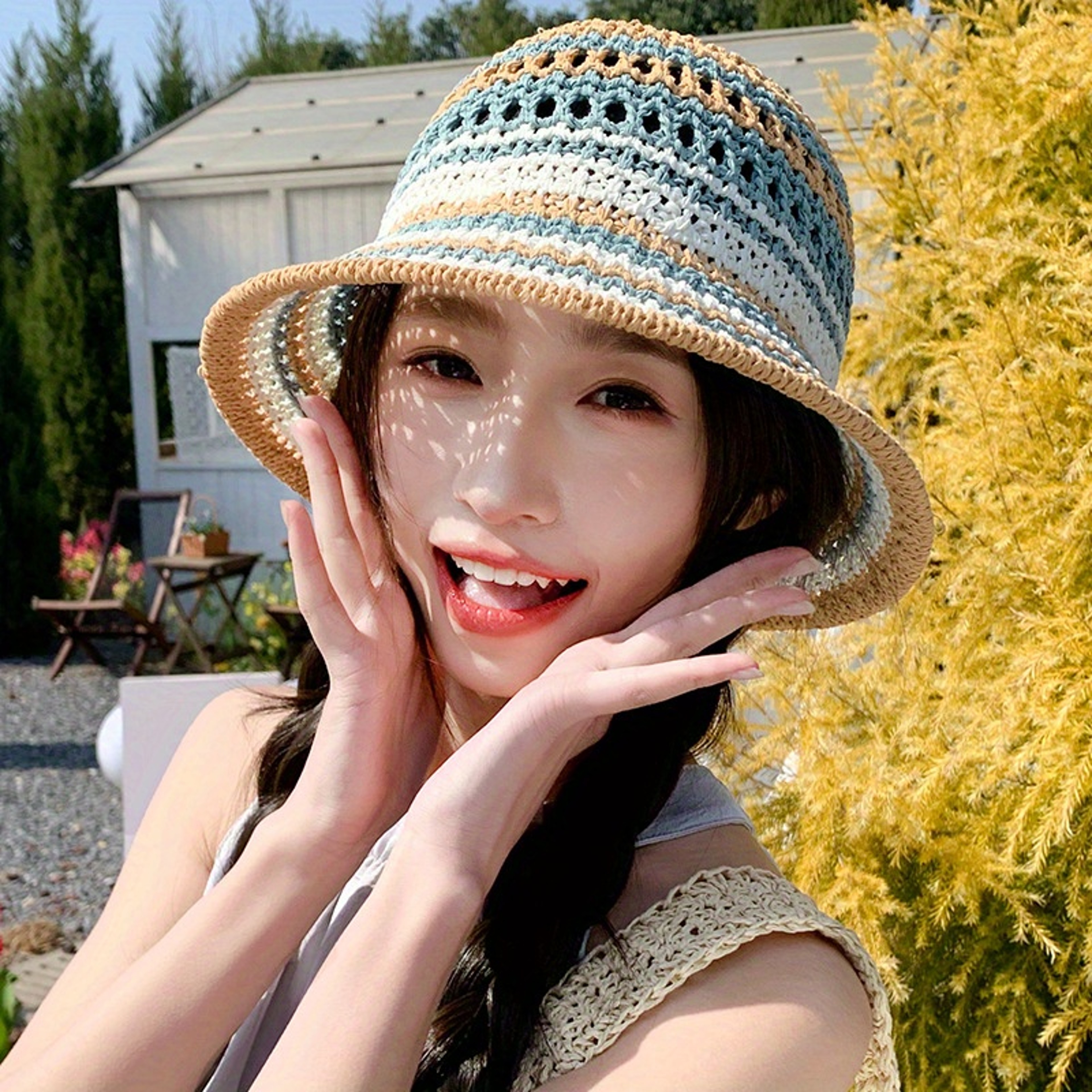 Handwoven Boho Beach Hat for Women – view 8