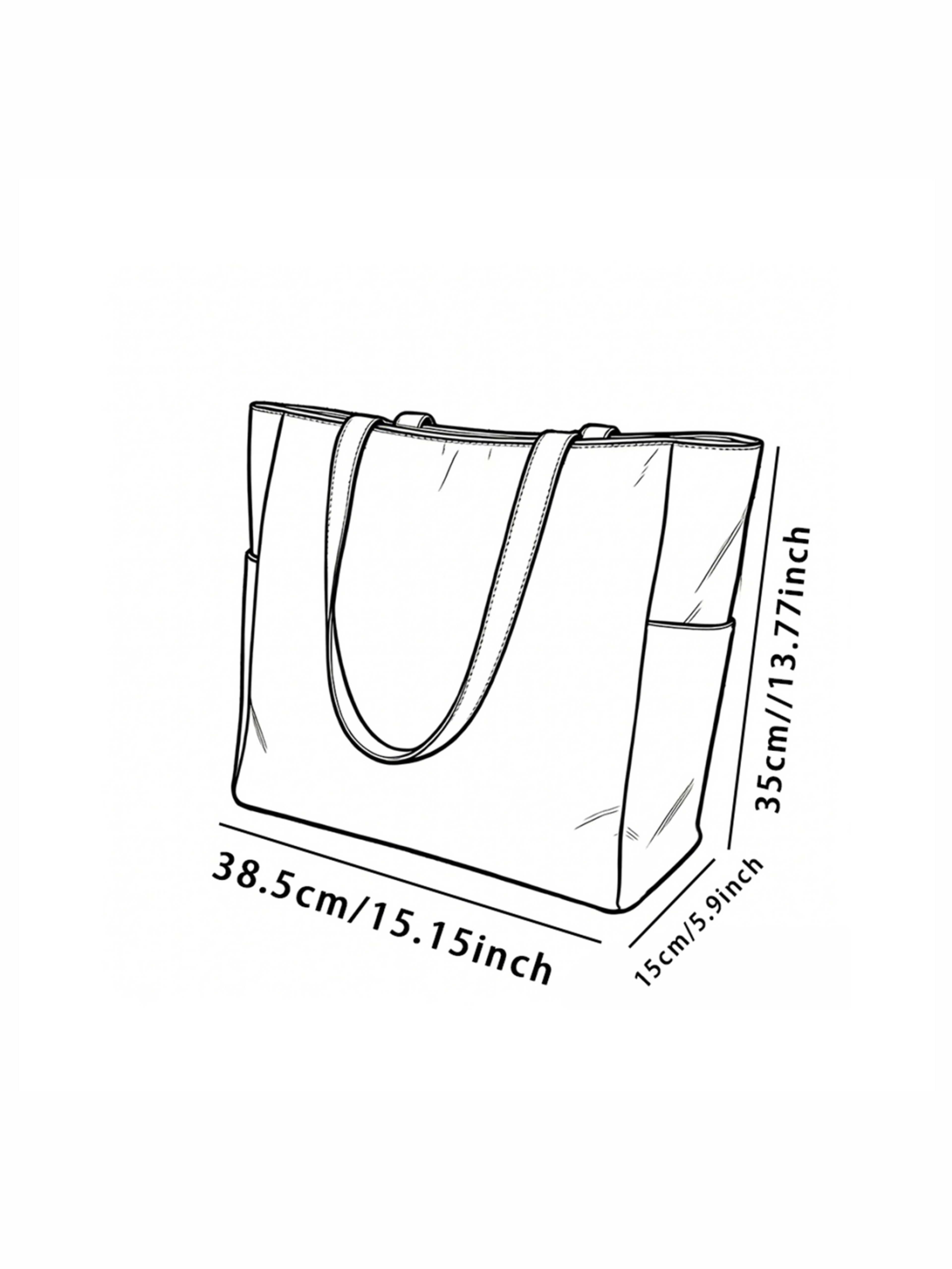 Large Capacity Canvas Tote Bag for Women with Marine Print – view 6