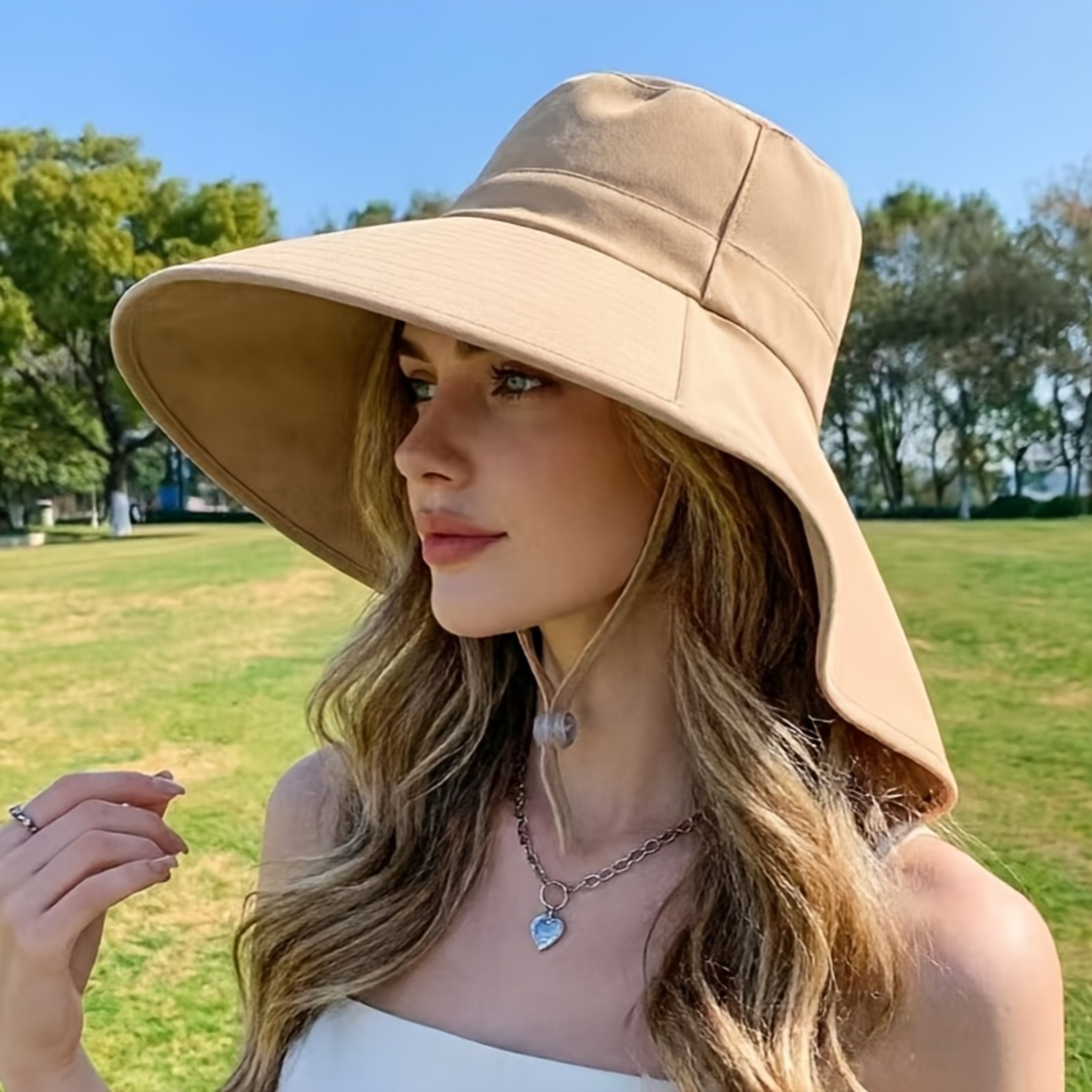 Ultimate UV Protection Sun Hat with Detachable Shawl – view 1