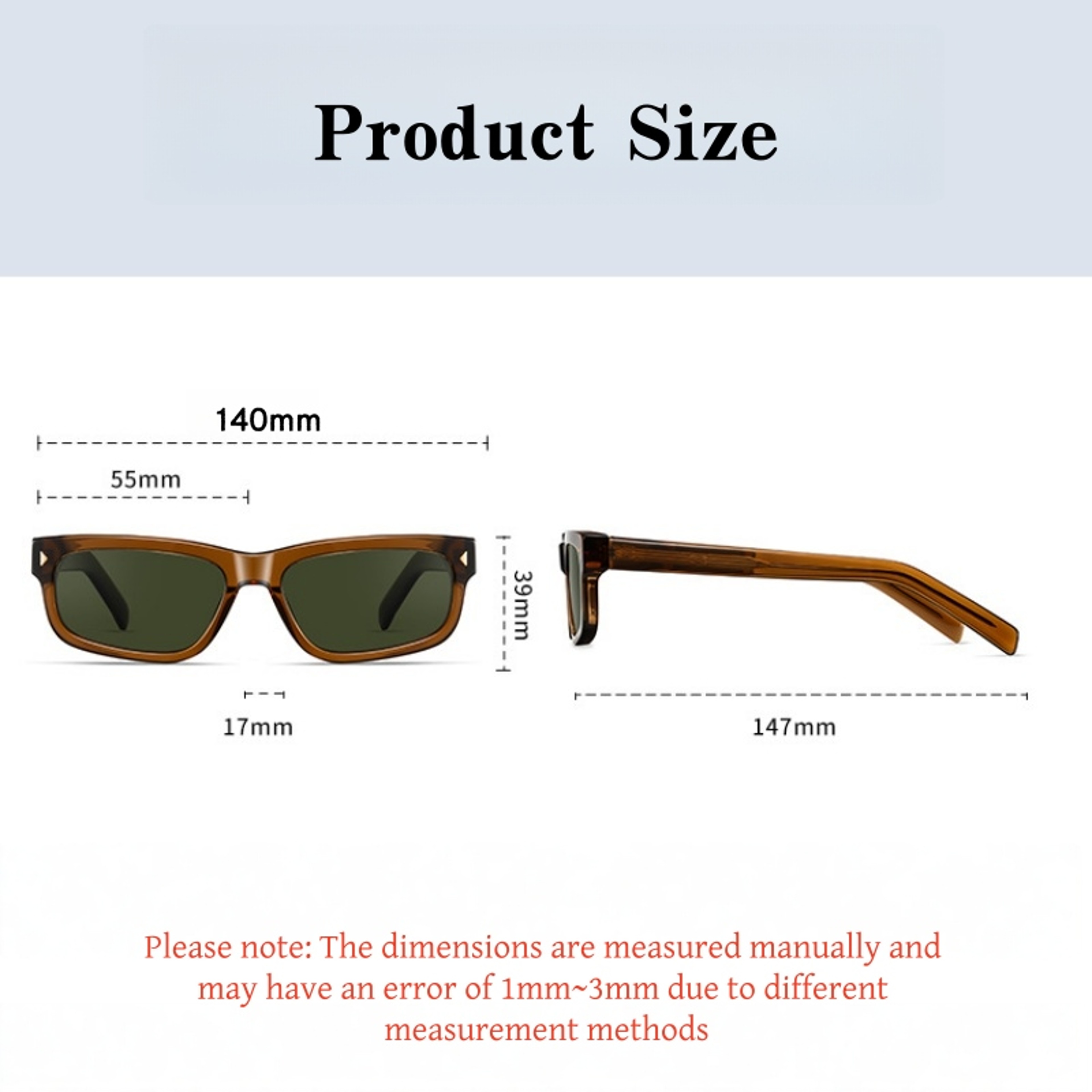 Retro Square Polarized Acetate Sunglasses – view 2