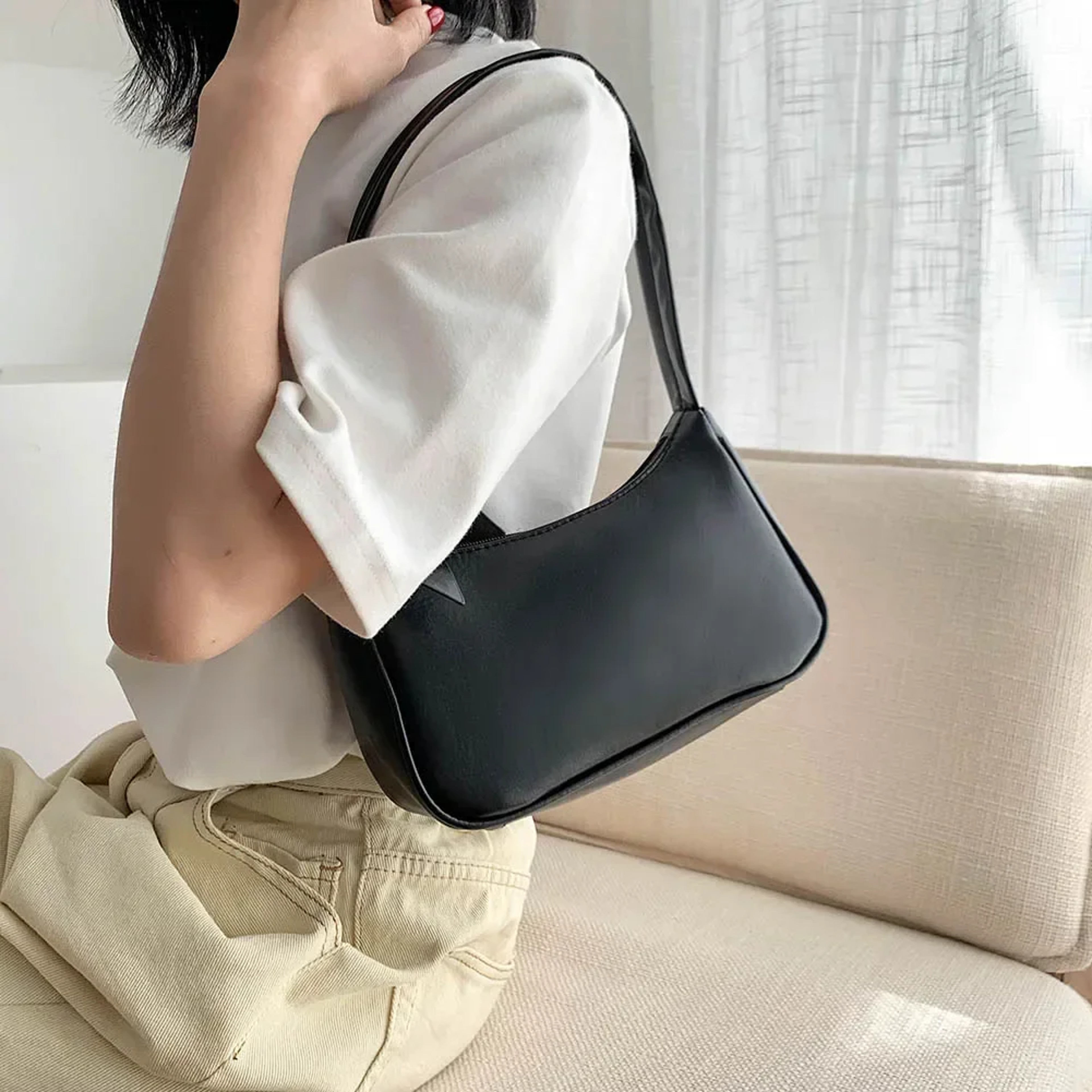 Retro Soft PU Leather Underarm Shoulder Bag – view 4